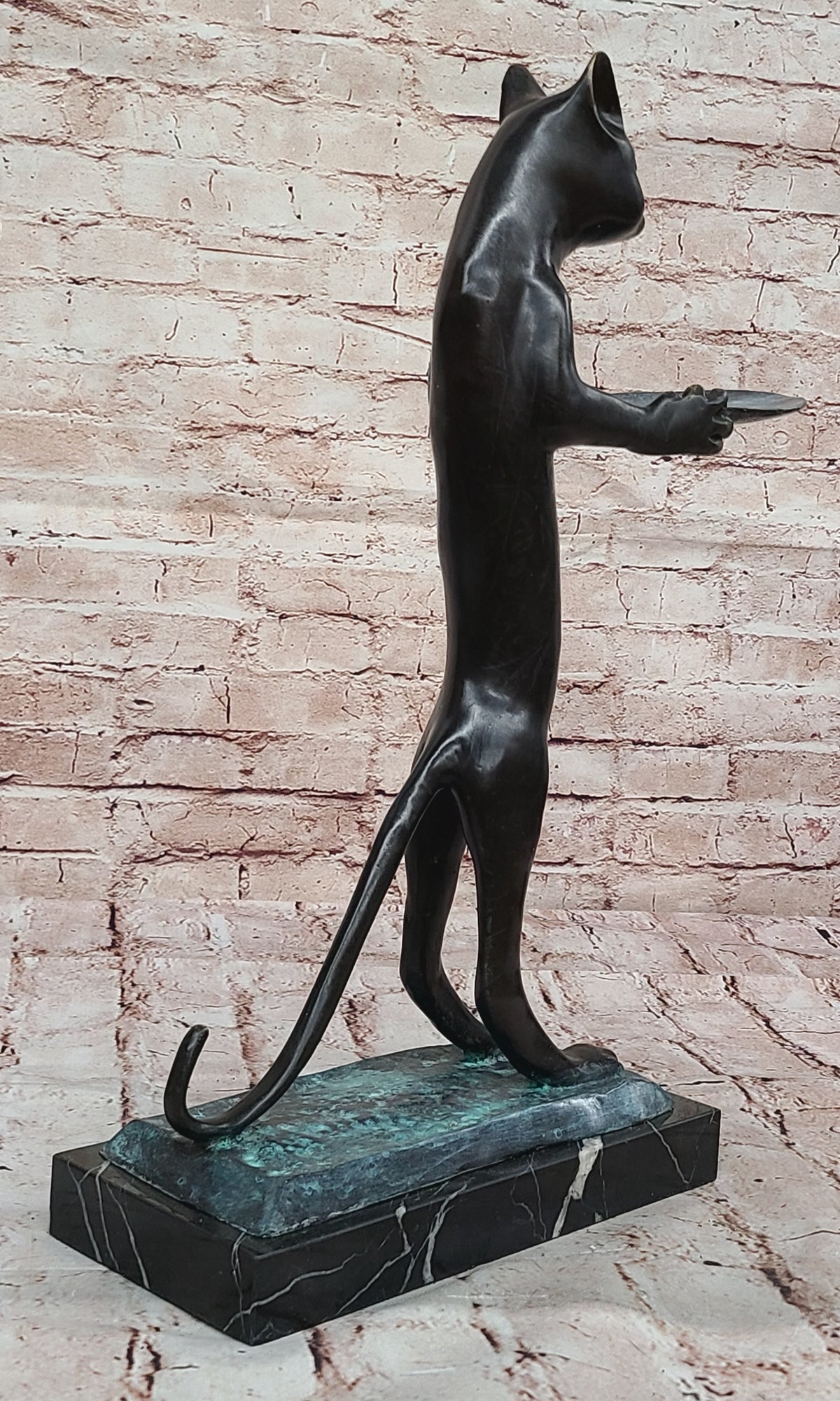 Kitty Helper Figurine For Home And Office Charming Business Card Holder Sale