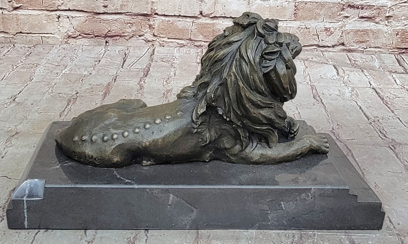 Bronze Sculpture Home Decoration Detailed Lion Figurine Figure Artwork Decor Art