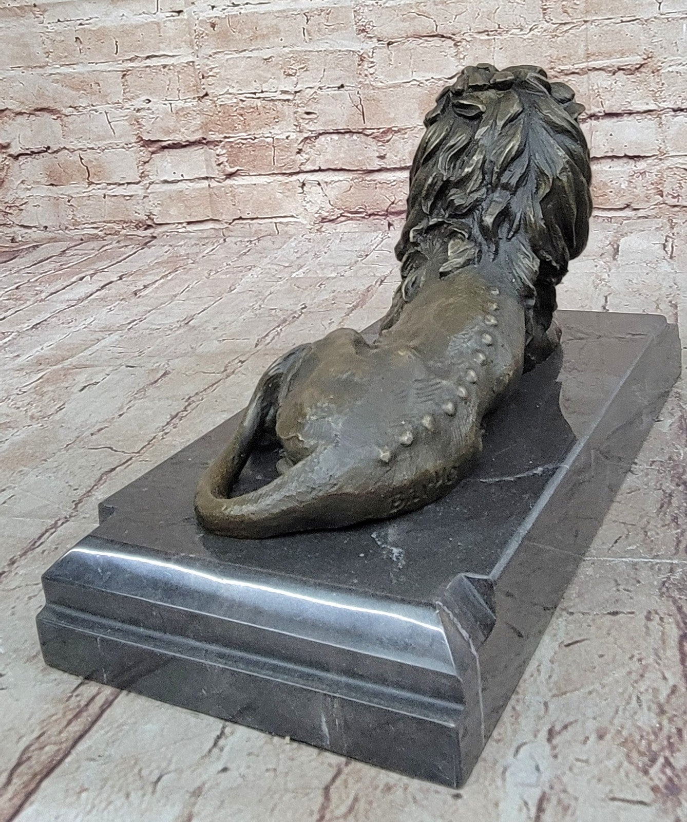 Bronze Sculpture Home Decoration Detailed Lion Figurine Figure Artwork Decor Art