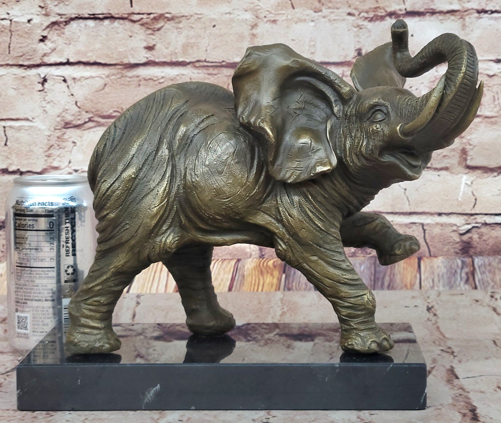 Handcrafted Bugatti Wildlife Animal African Elephant Bronze Sculpture Figurine