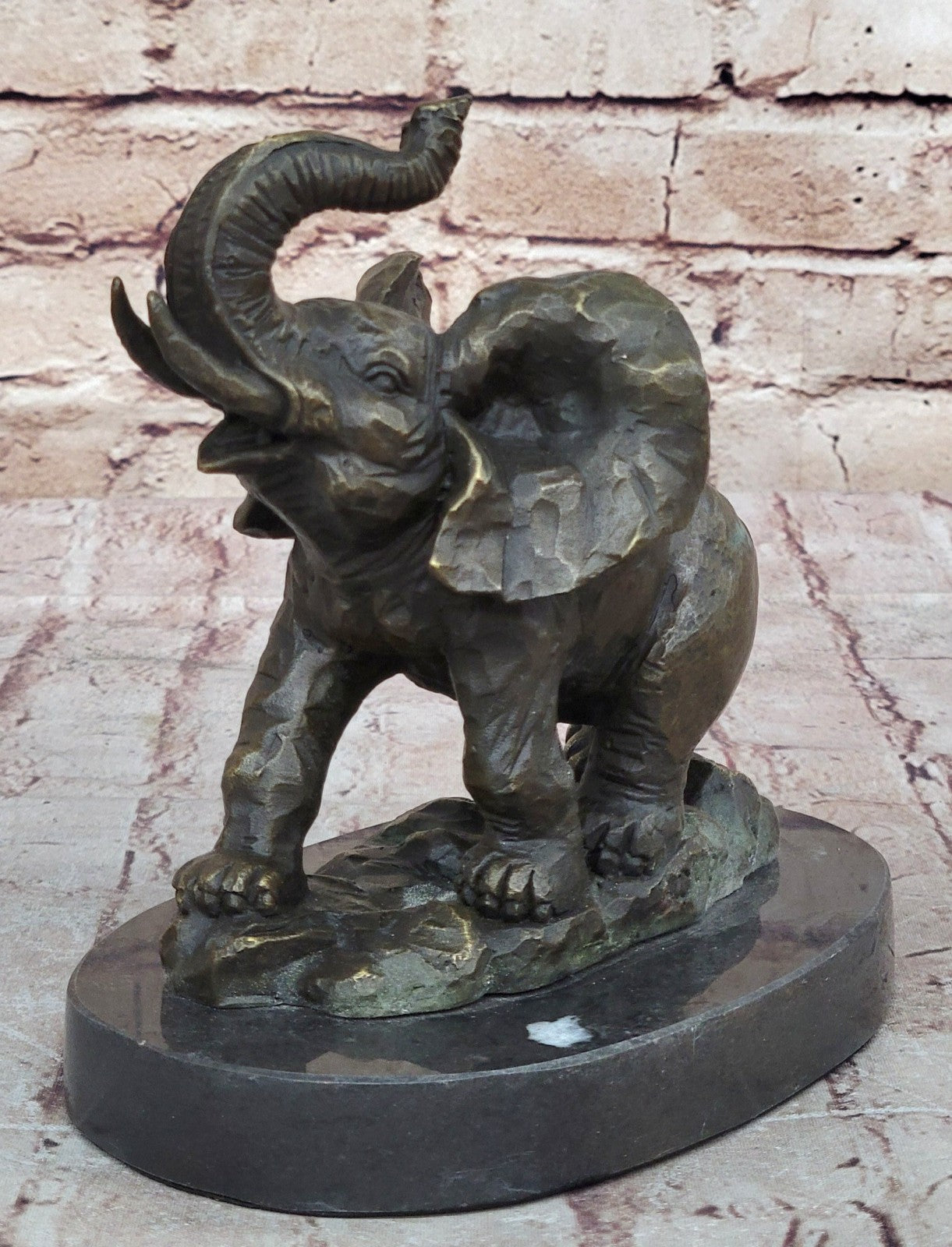 Sculpture Collectible Bronze Decor VIENNA ELEPHANT BRONZE STATUE AUSTRIAN FIGURE