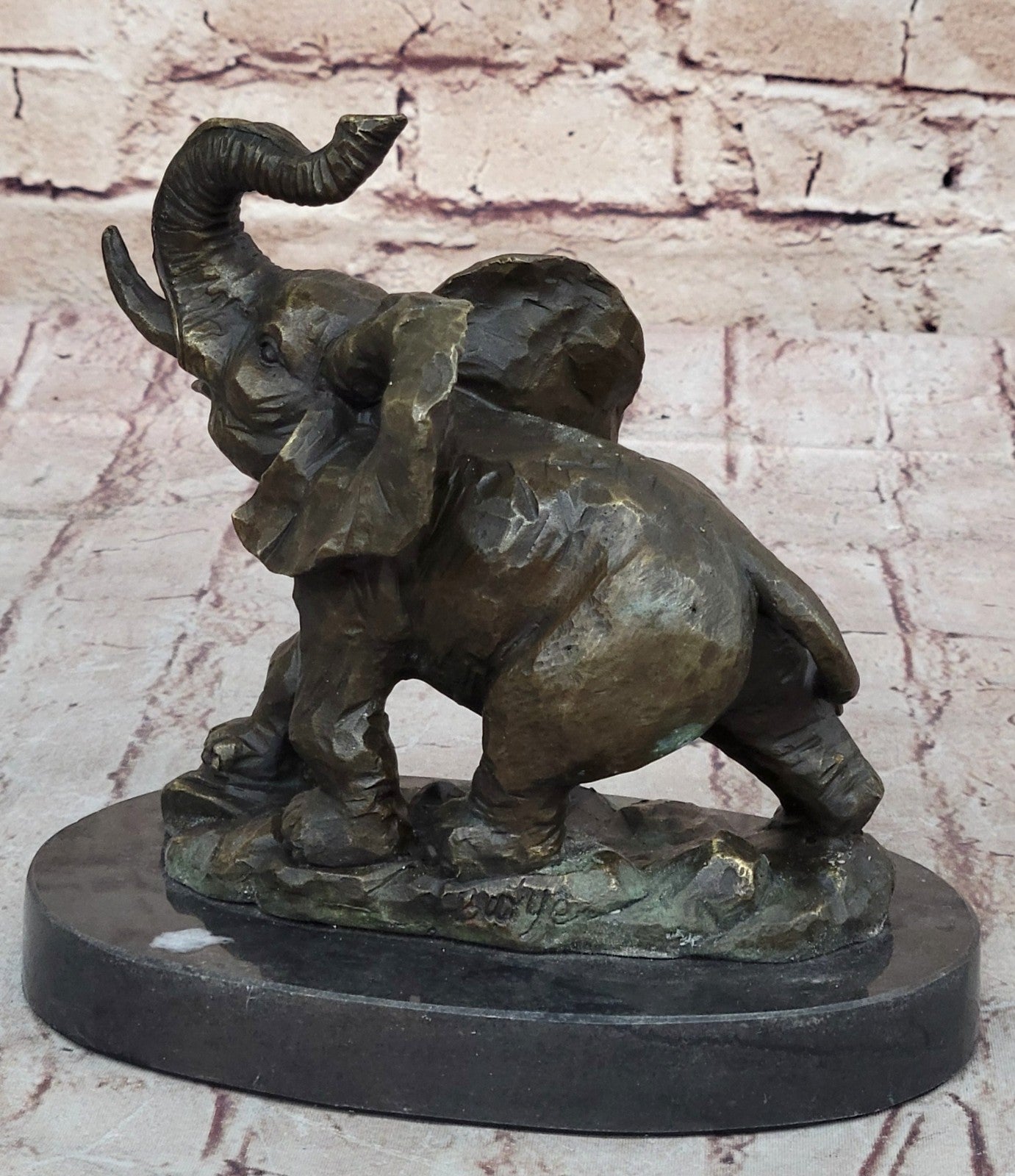 Sculpture Collectible Bronze Decor VIENNA ELEPHANT BRONZE STATUE AUSTRIAN FIGURE