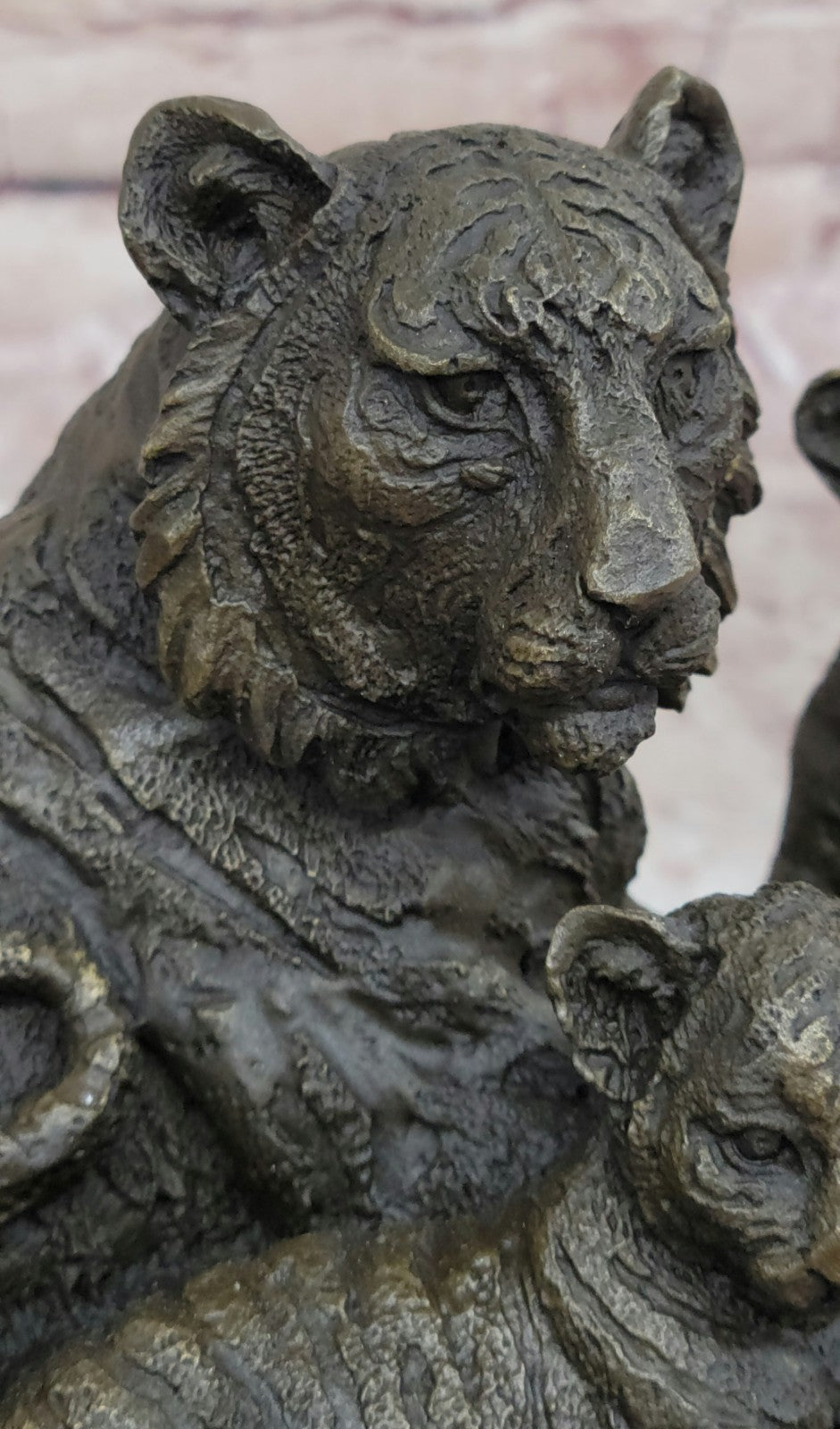 Chinese Royal Classic Pure Bronze Copper made Feng ferocity Tiger statuary