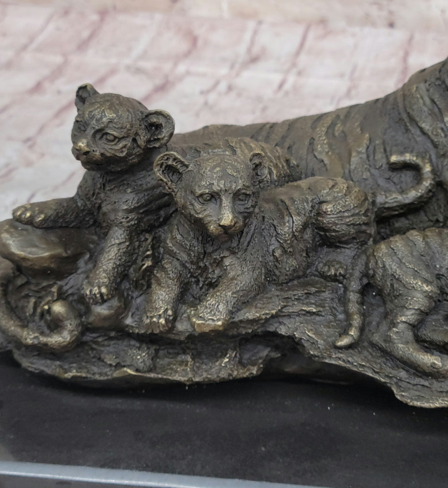 Chinese Royal Classic Pure Bronze Copper made Feng ferocity Tiger statuary