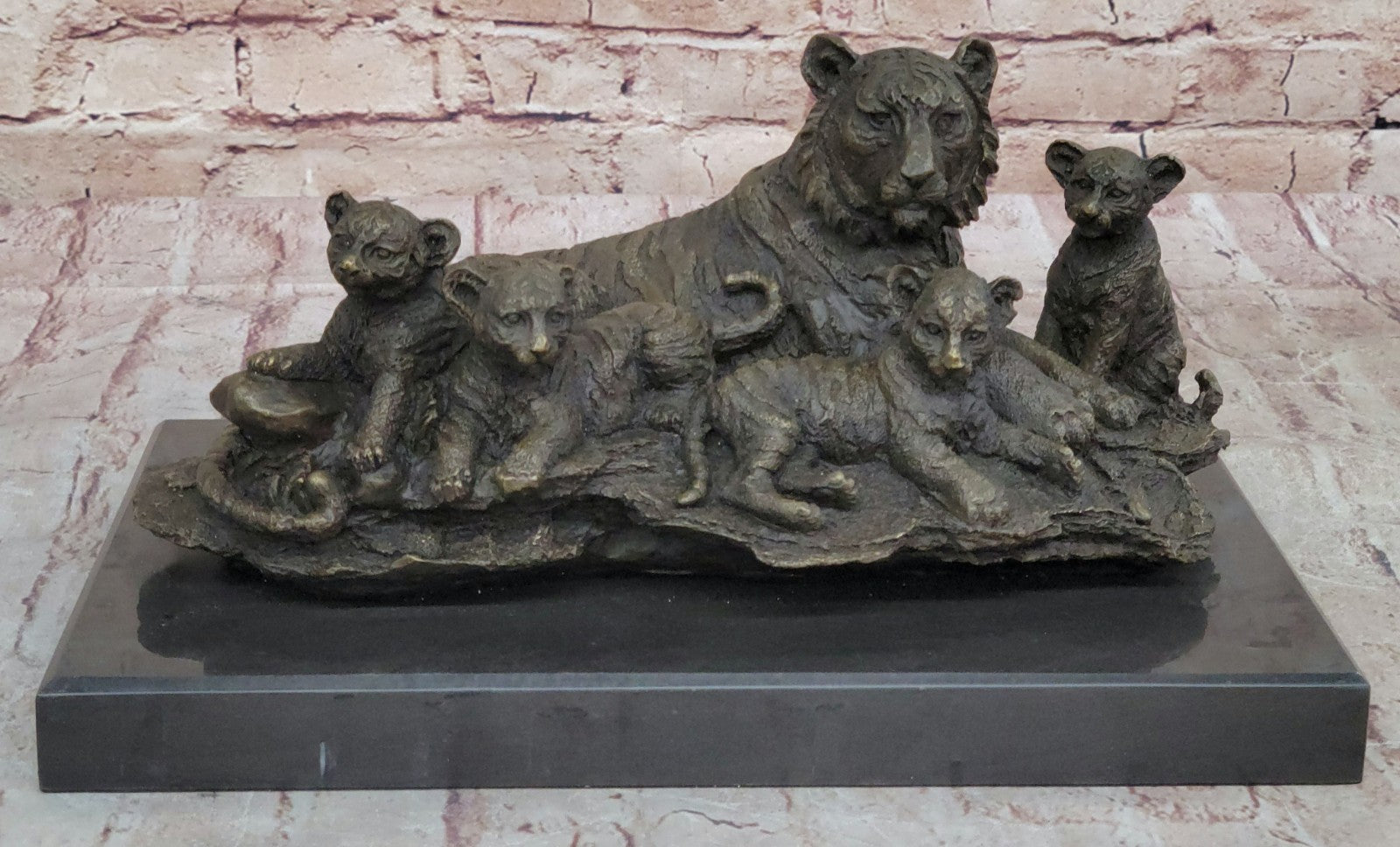 Chinese Royal Classic Pure Bronze Copper made Feng ferocity Tiger statuary