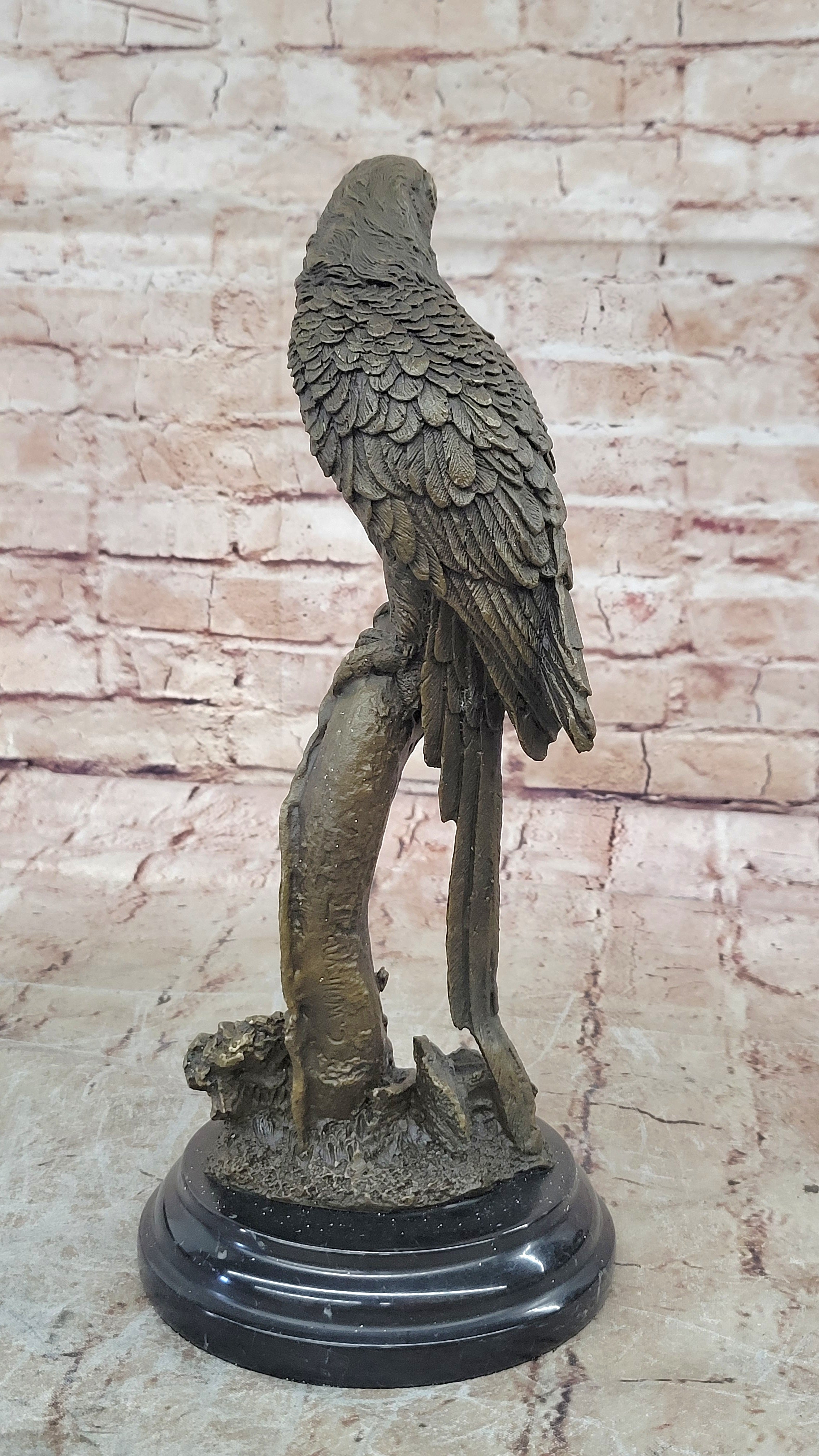 Contemporary Romantic Parrot Collector Edition Bronze Sculpture Statue Figurine