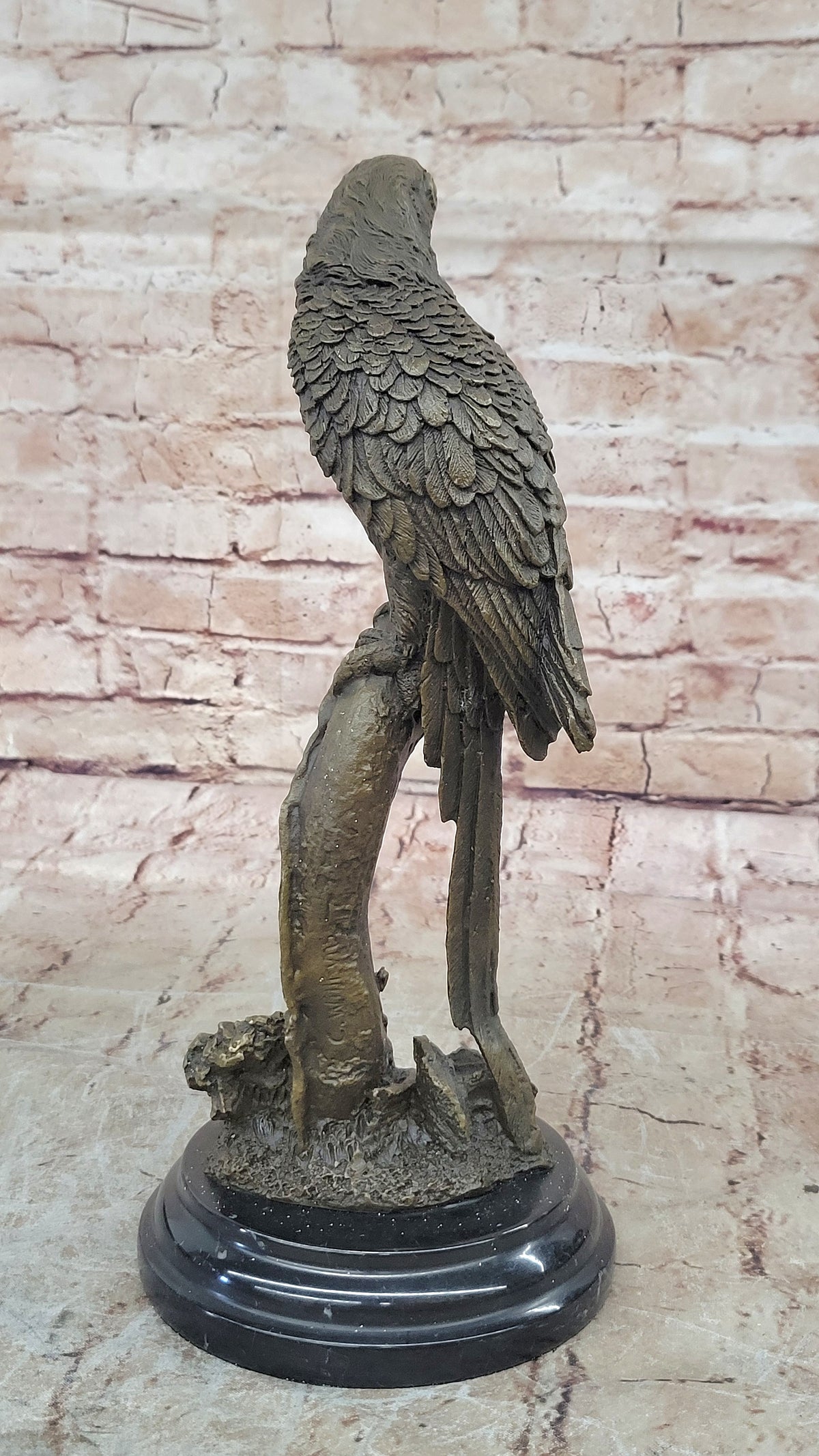 Contemporary Romantic Parrot Collector Edition Bronze Sculpture Statue Figurine