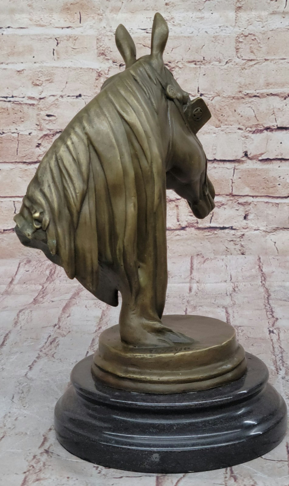 Handcrafted bronze sculpture SALE Decor Home Barye Marble Head Horses Cast Hot