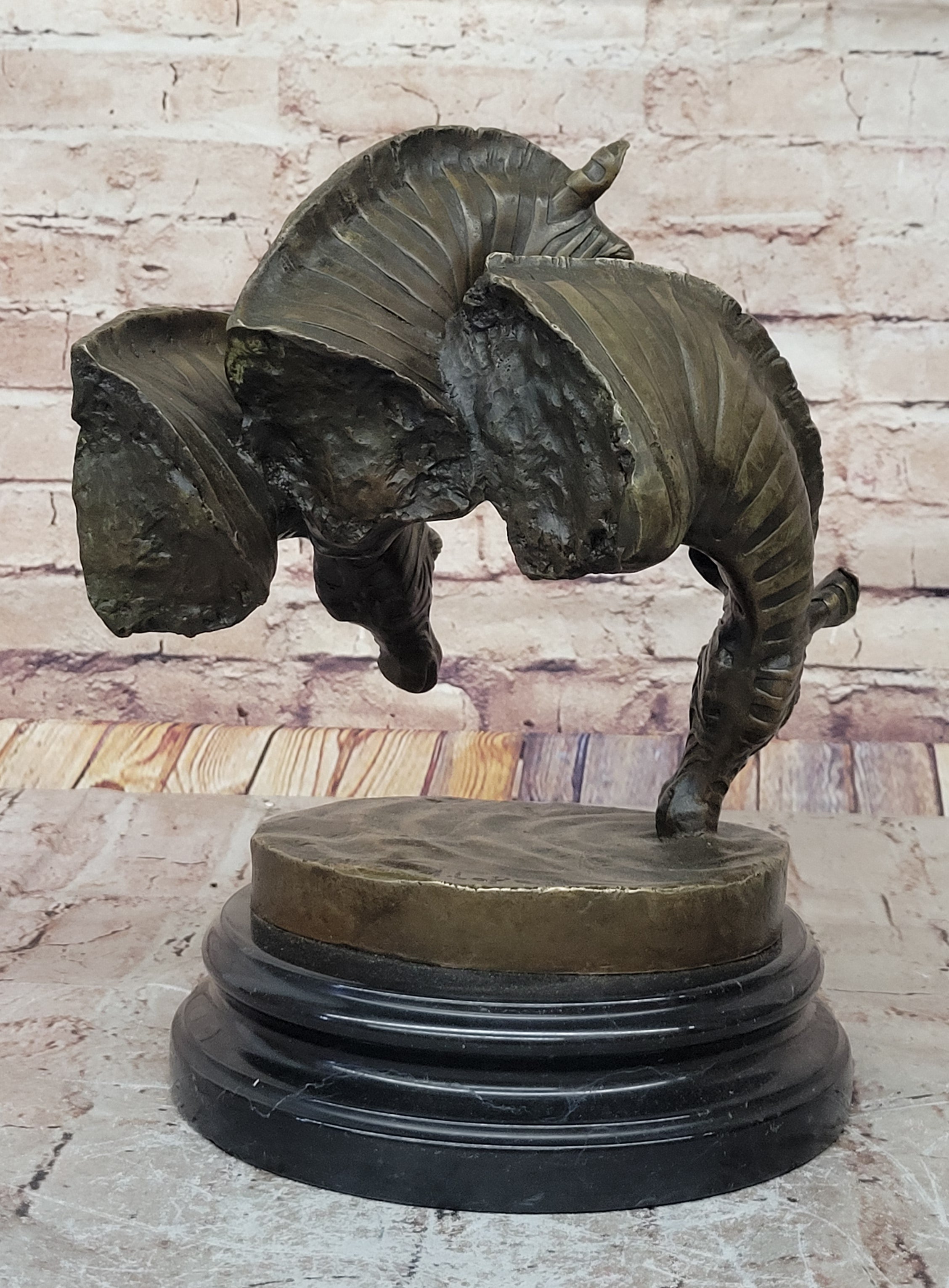 Good design Door to Door High Quality zebra Bronze sculptures Horse Heads Statue