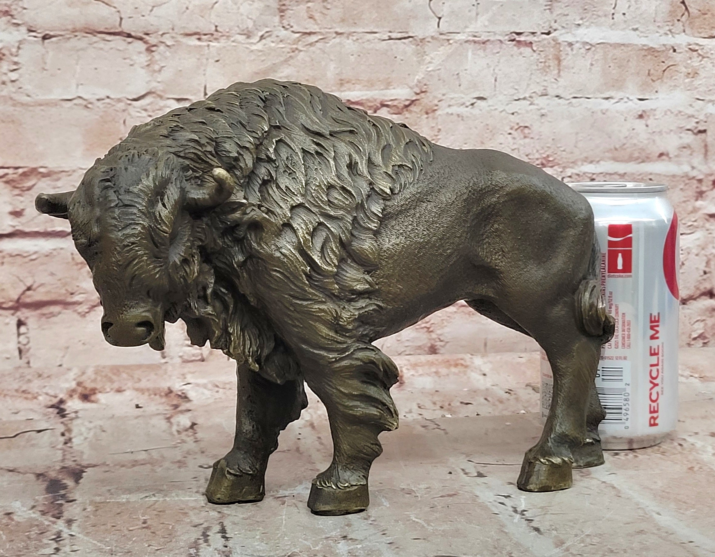 American Buffalo Bison Western Decor Bronze Statue Sculpture Artwork Gift Deal
