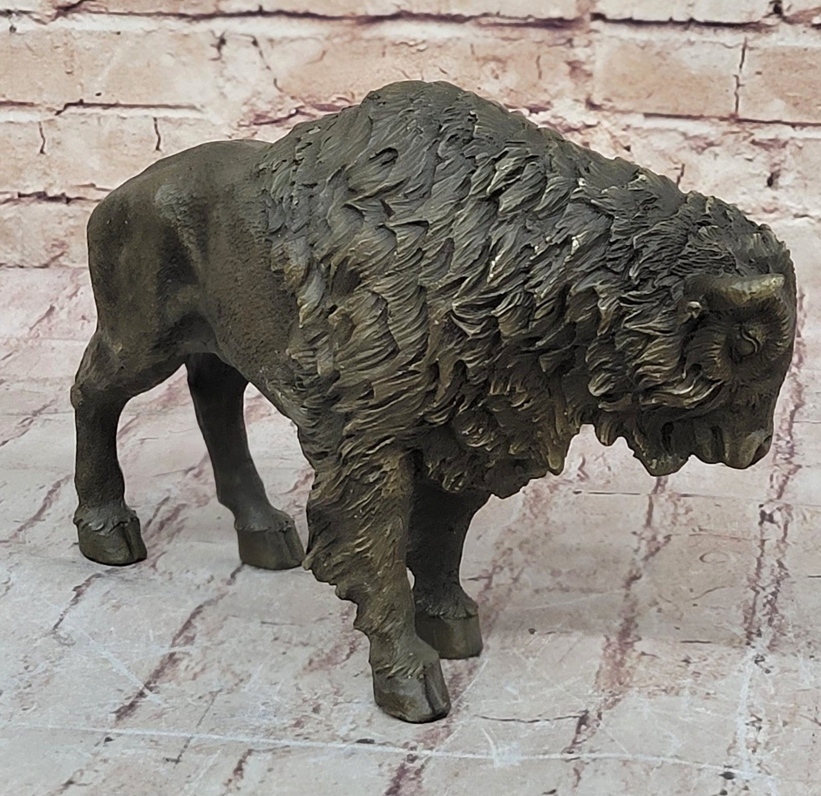 American Buffalo Bison Western Decor Bronze Statue Sculpture Artwork Gift Deal