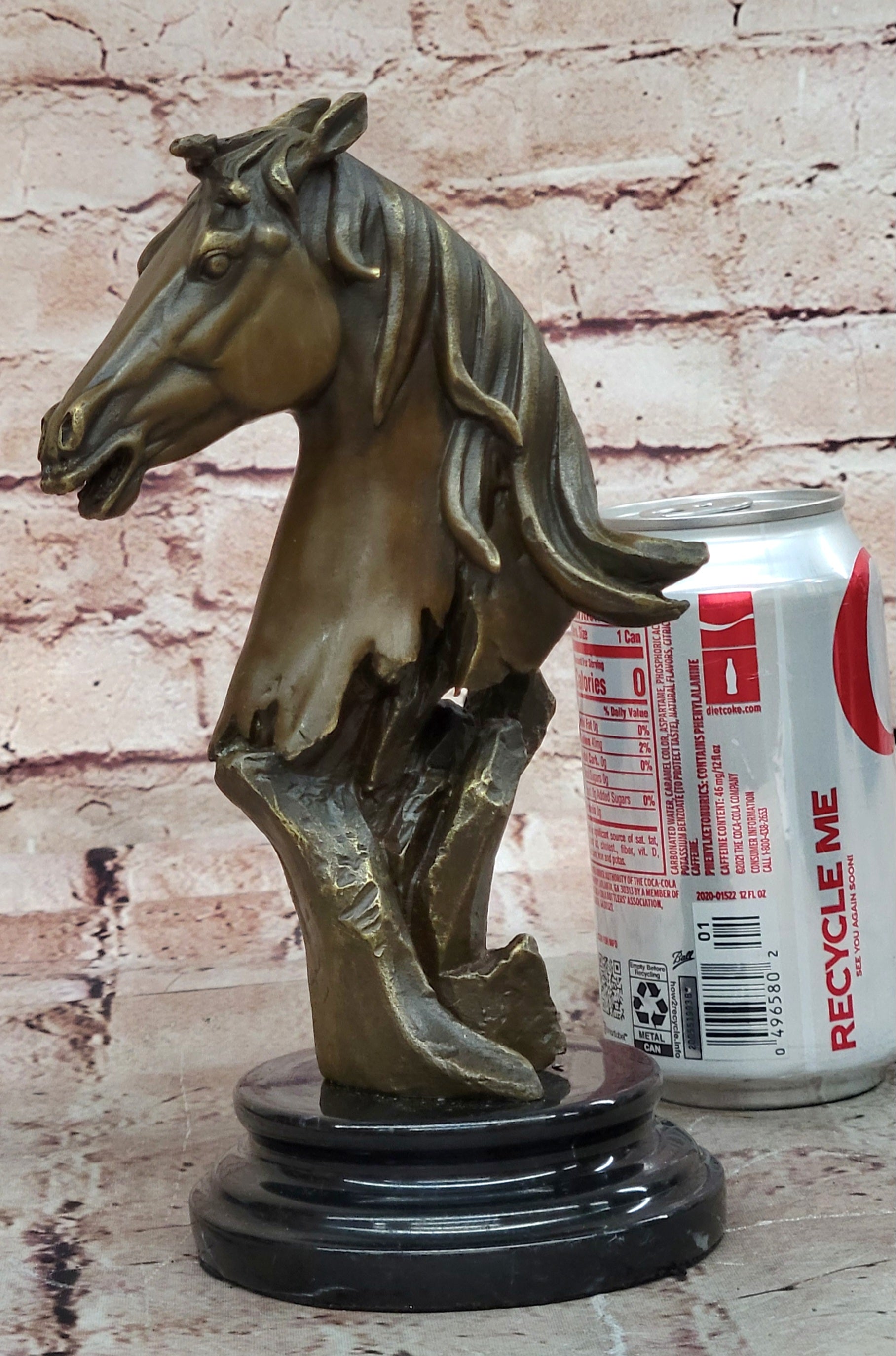 Bronze Sculpture Handcrafted SALE Marble Bust Head Horse Modern Abstract Artwork