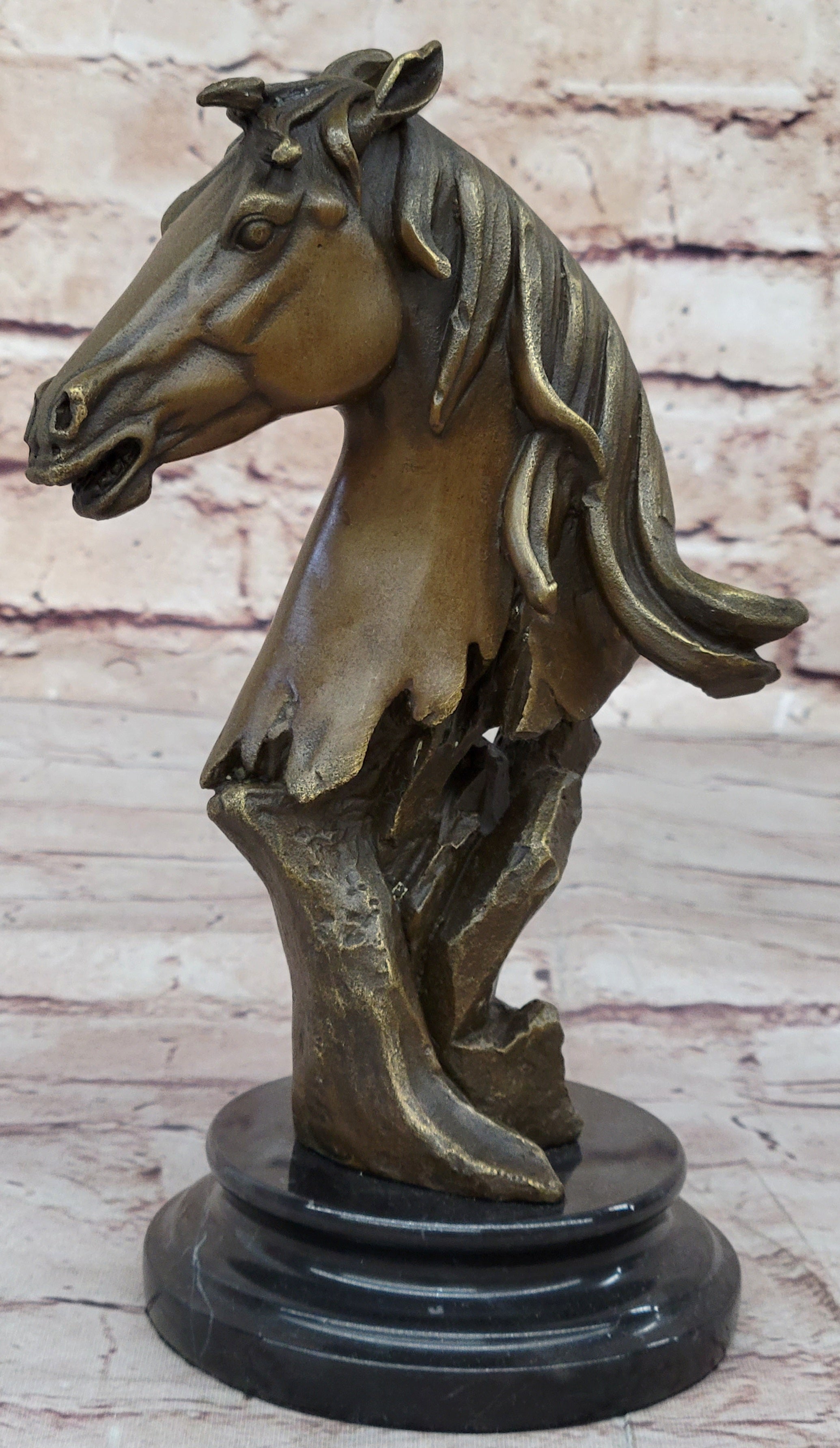 Bronze Sculpture Handcrafted SALE Marble Bust Head Horse Modern Abstract Artwork