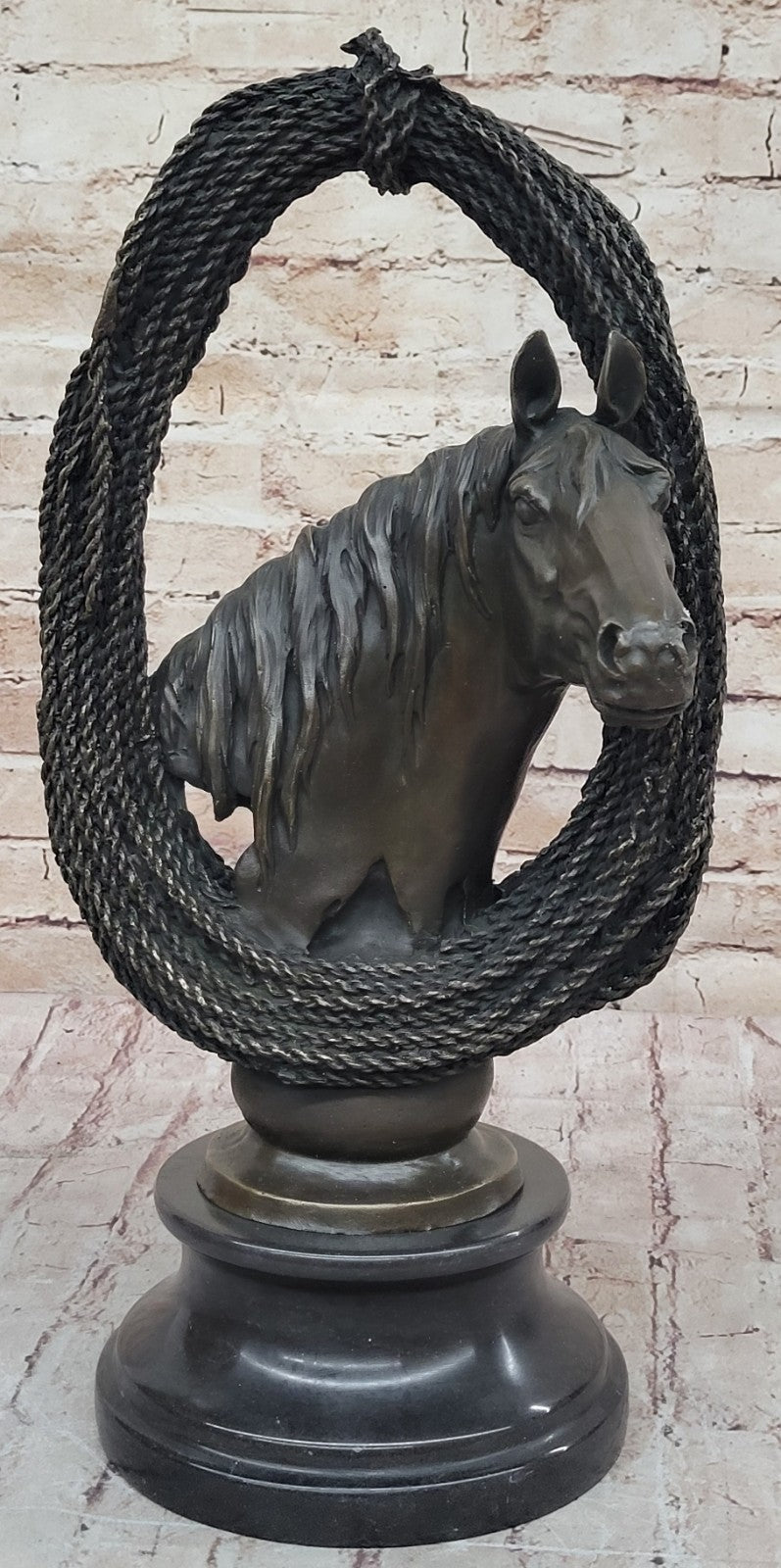 Original Milo Gorgeous Bust Horse Head Bronze Sculpture Art Décor Figurine