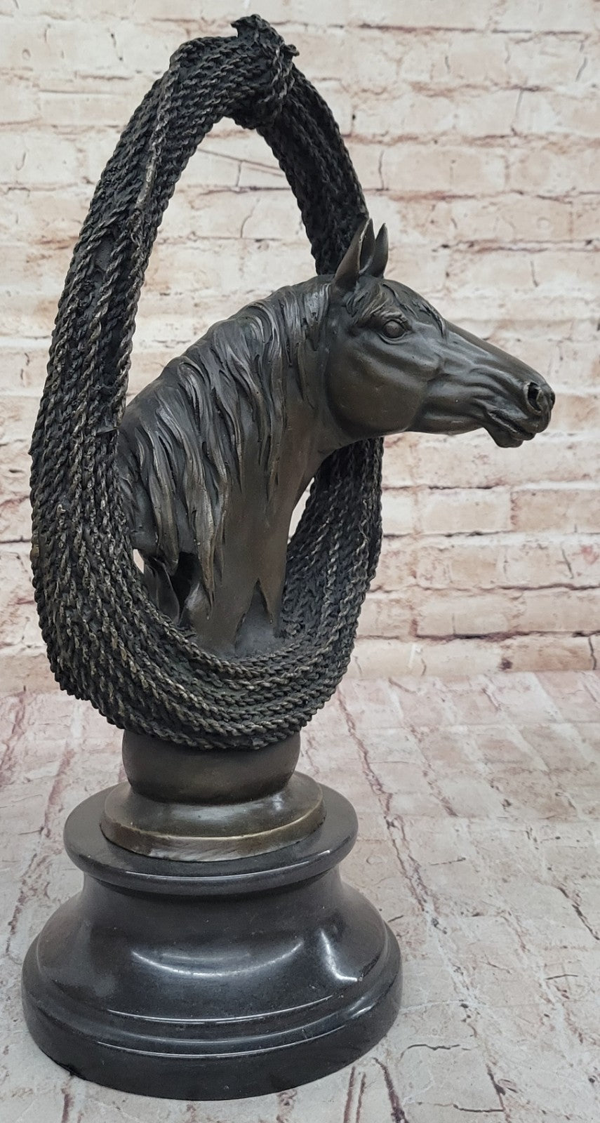 Original Milo Gorgeous Bust Horse Head Bronze Sculpture Art Décor Figurine