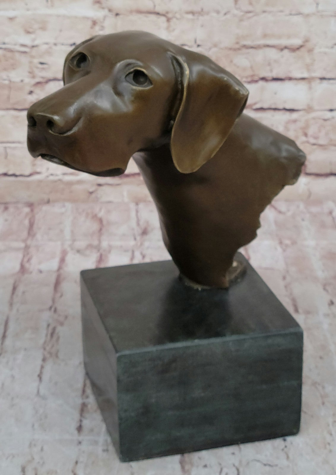 Art Deco Basset Hound Dog Pet Animal Handcrafted Bronze Sculpture Figurine Figure