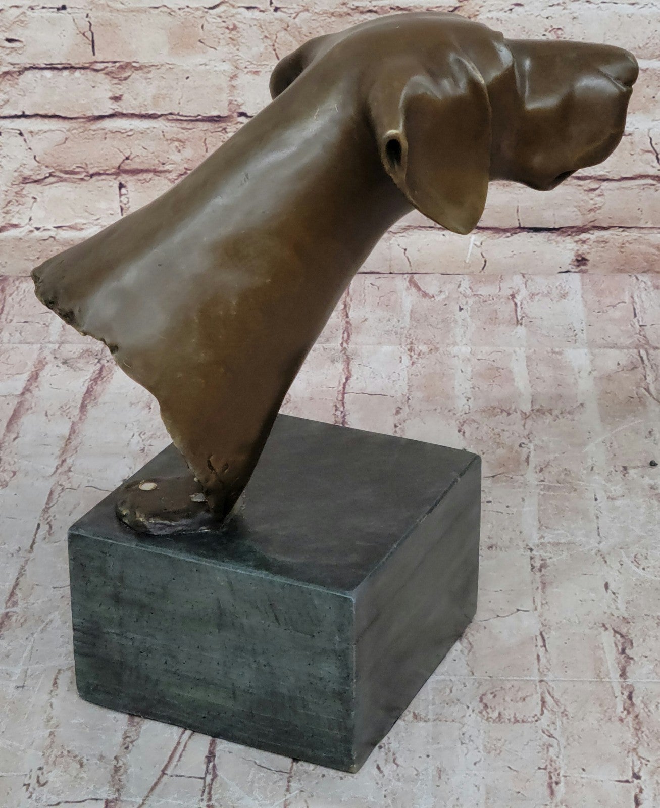 Art Deco Basset Hound Dog Pet Animal Handcrafted Bronze Sculpture Figurine Figure