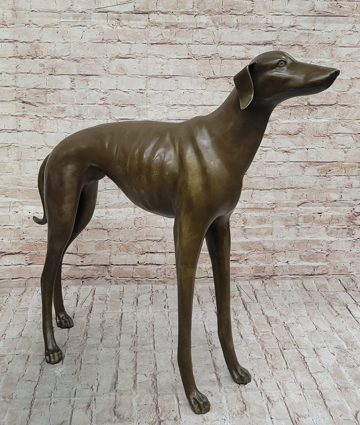 Indoor/ Outdoor Extra Large Whippet Greyhound Museum Quality Artwork Bronze