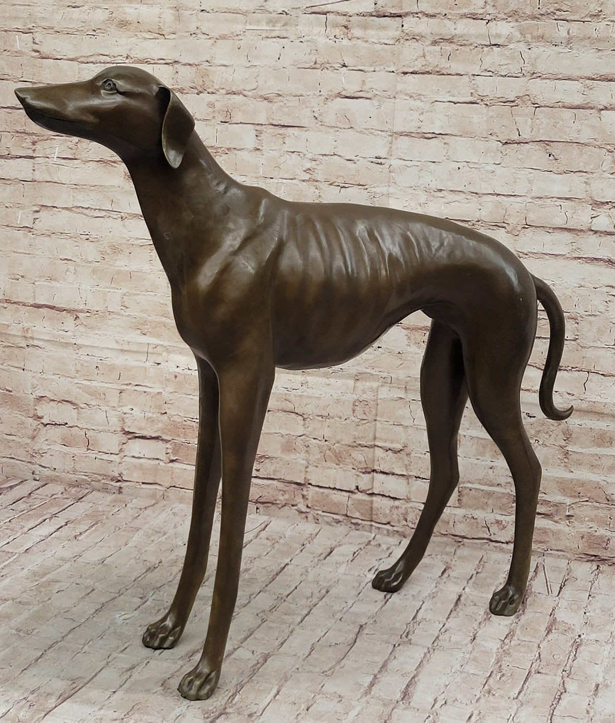 Indoor/ Outdoor Extra Large Whippet Greyhound Museum Quality Artwork Bronze