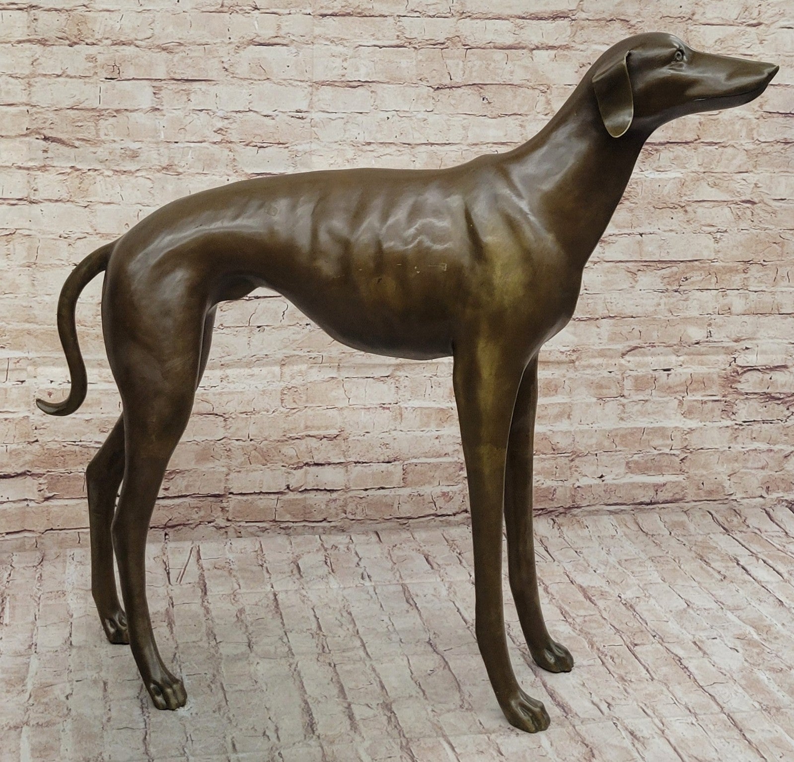 Indoor/ Outdoor Extra Large Whippet Greyhound Museum Quality Artwork Bronze