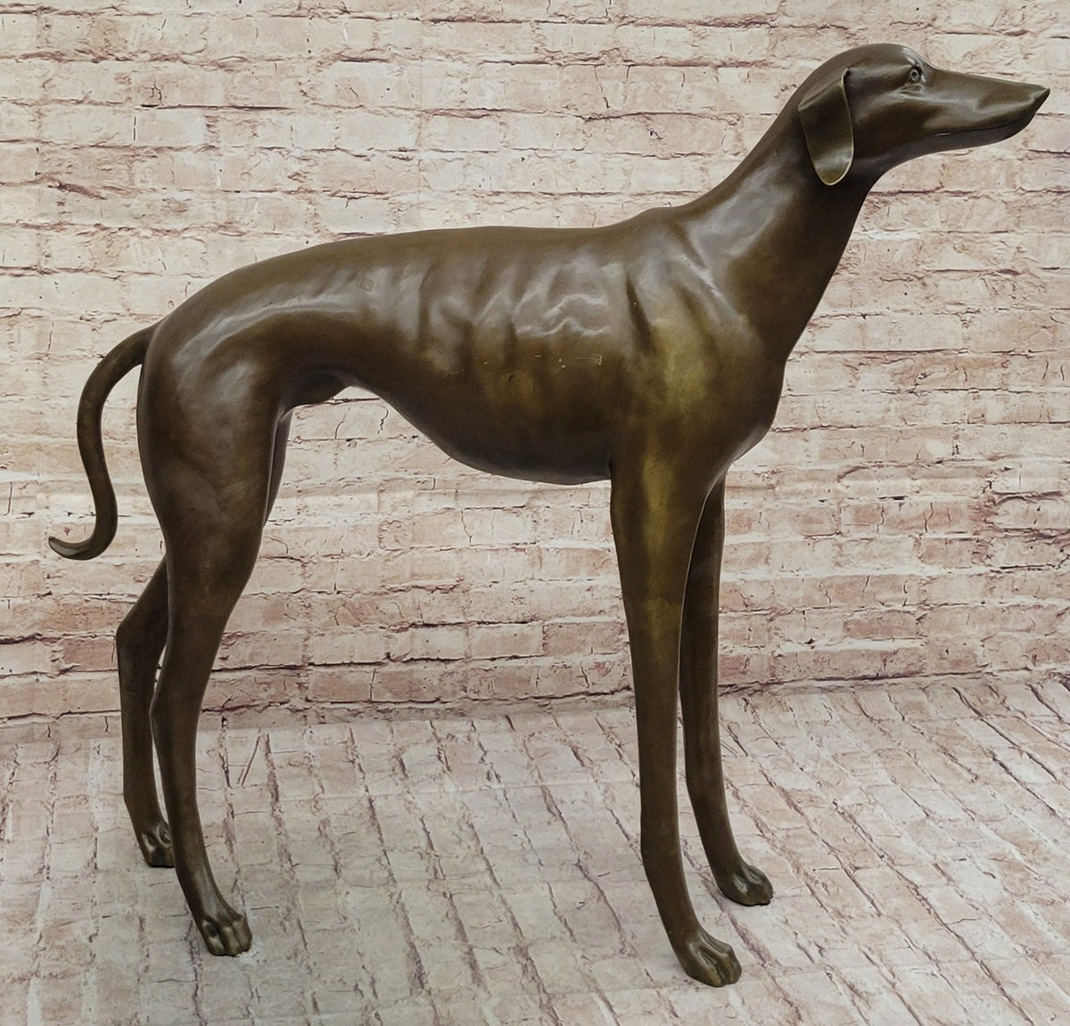 Indoor/ Outdoor Extra Large Whippet Greyhound Museum Quality Artwork Bronze