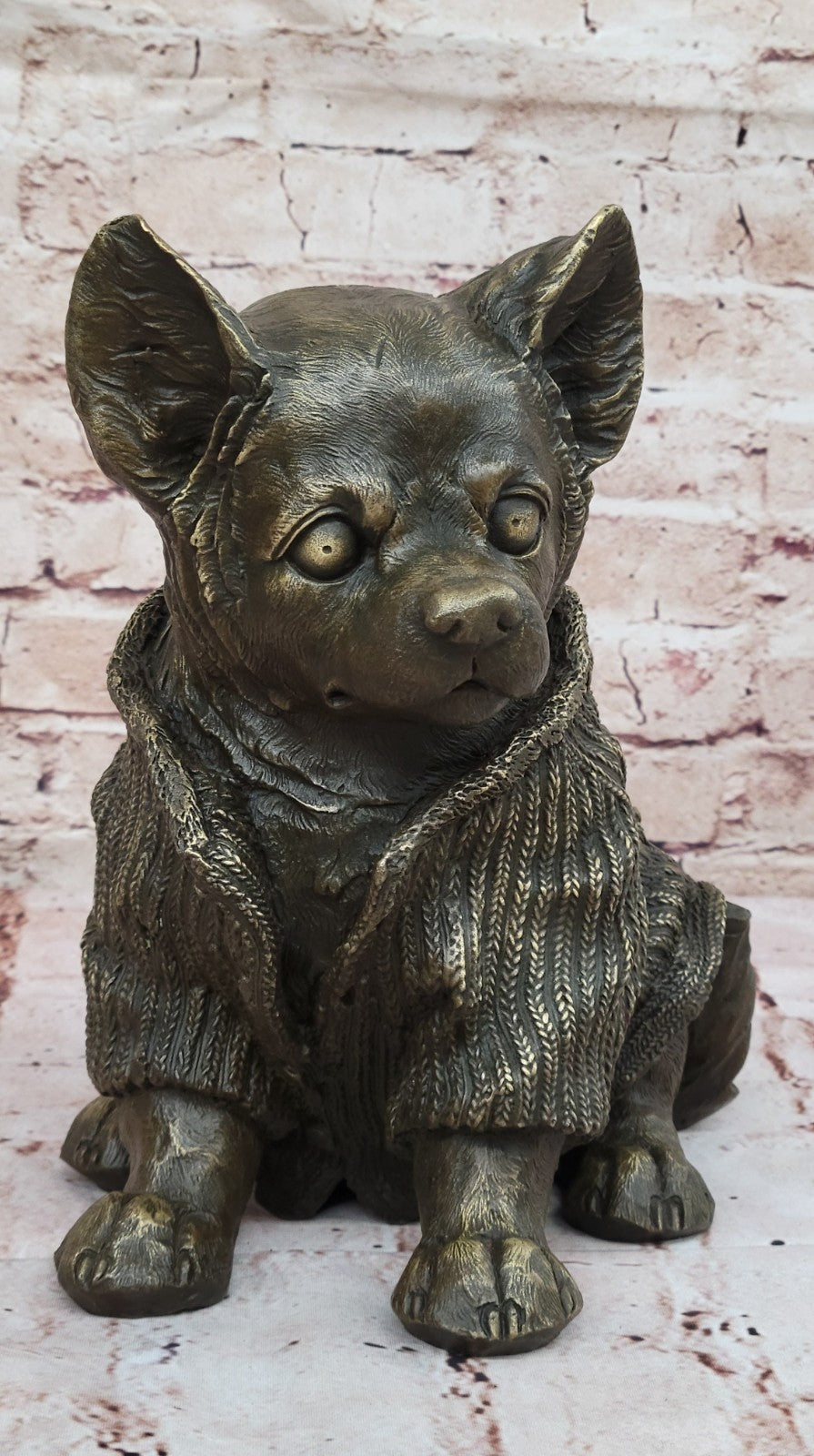 Art Deco Vienna Bronze by Milo Chihuahua Dog Animal Pet Sculpture Home Deco Sale