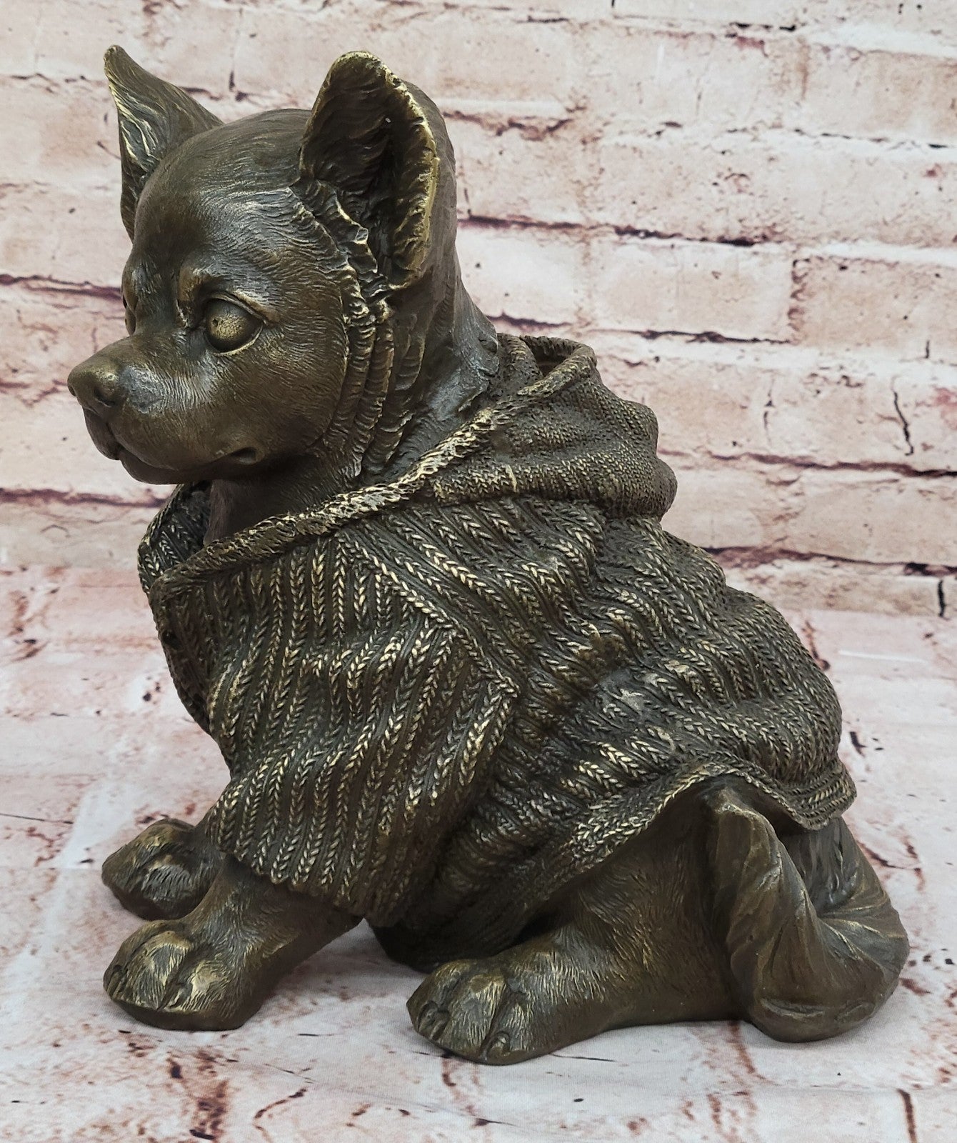 Art Deco Vienna Bronze by Milo Chihuahua Dog Animal Pet Sculpture Home Deco Sale