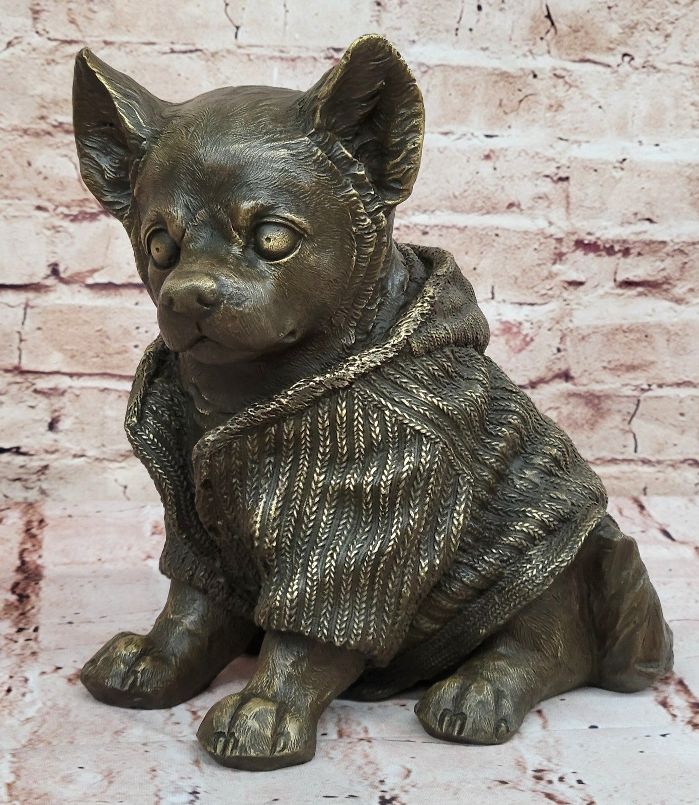 Art Deco Vienna Bronze by Milo Chihuahua Dog Animal Pet Sculpture Home Deco Sale