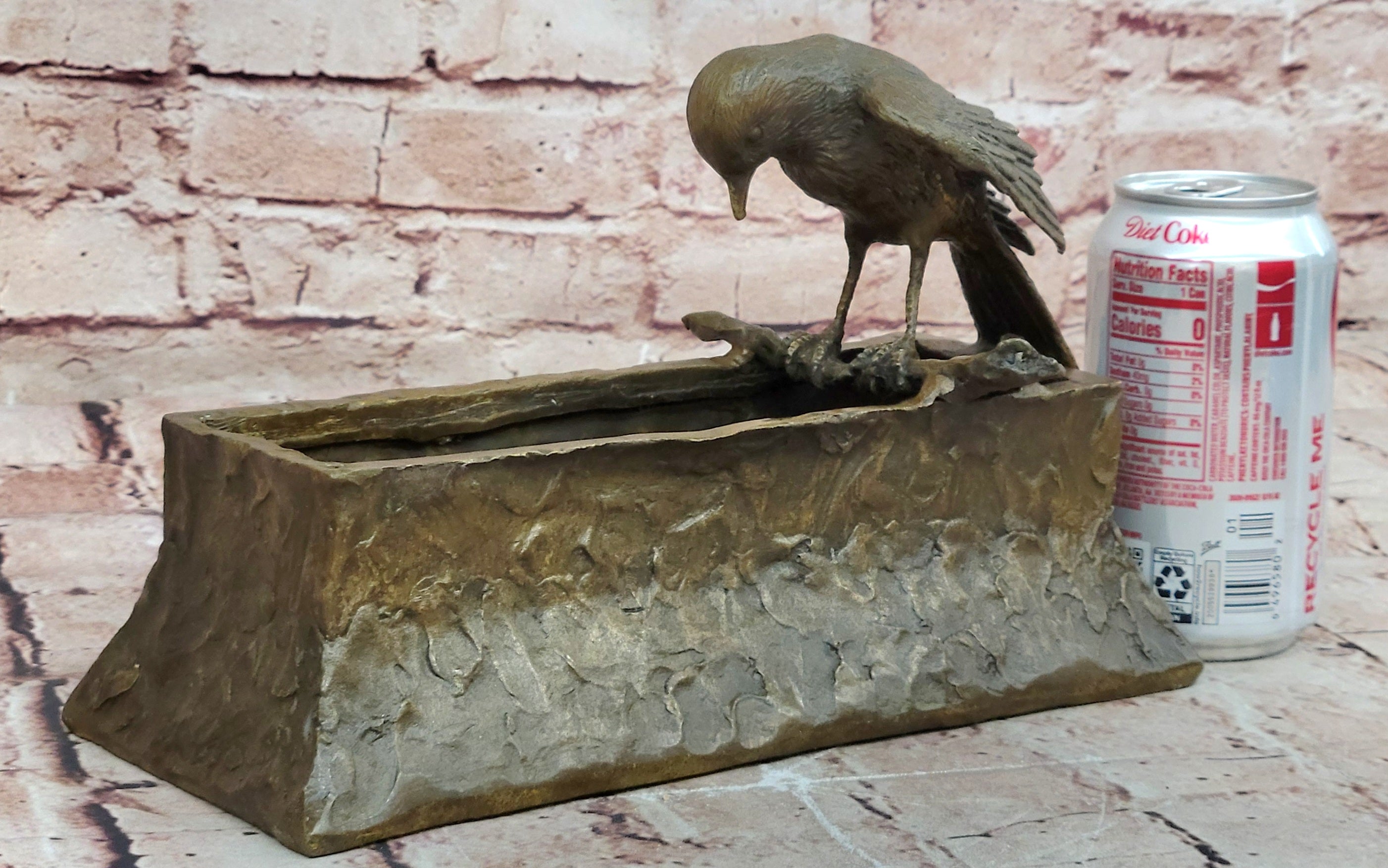 Genuine Real Bronze Bird Bath Planter: Enhance Your Home and Outdoor Spaces