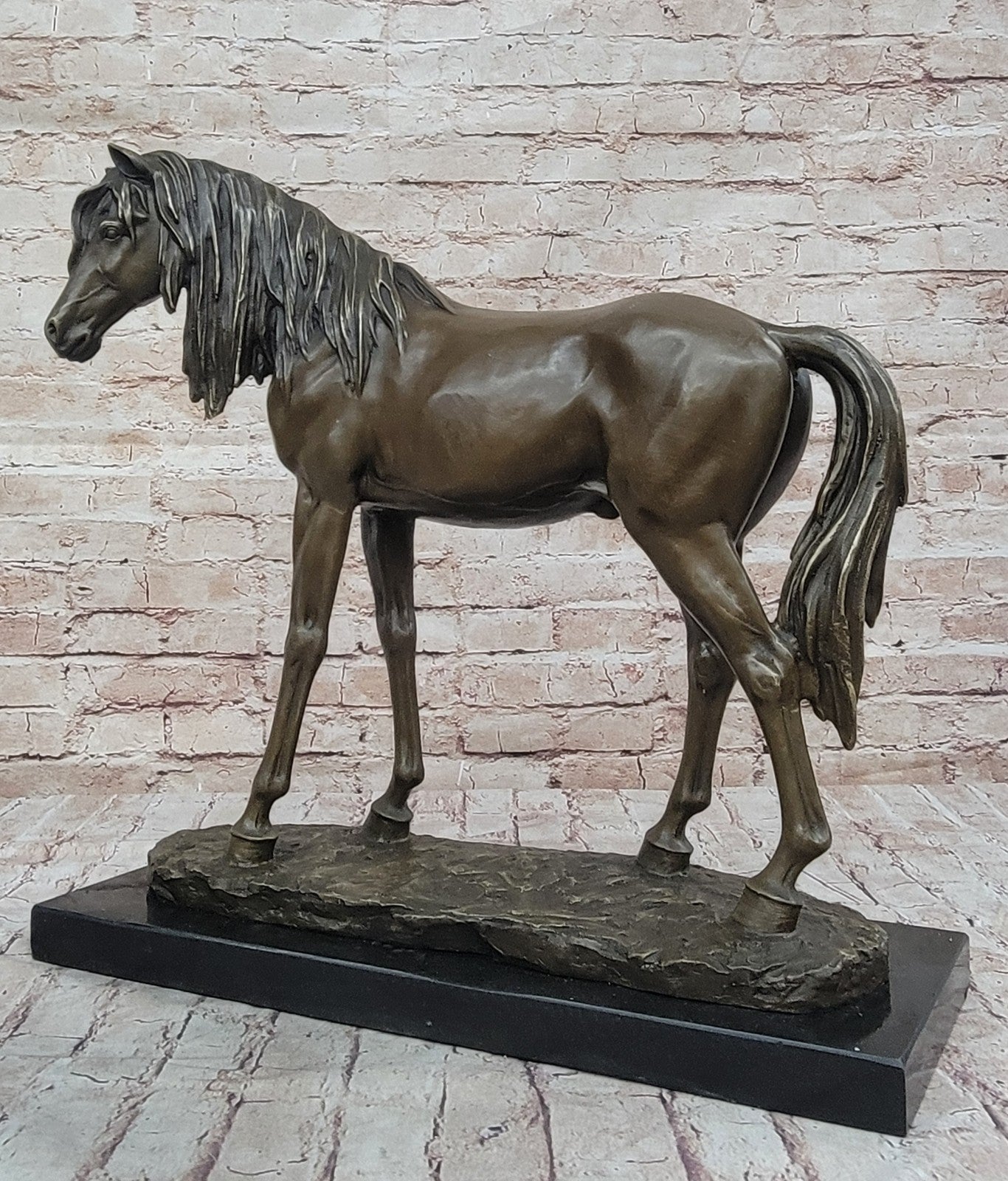 Collectible Hot Cast Handcrafted Horse Stallion Bronze Sculpture Extra Large Art