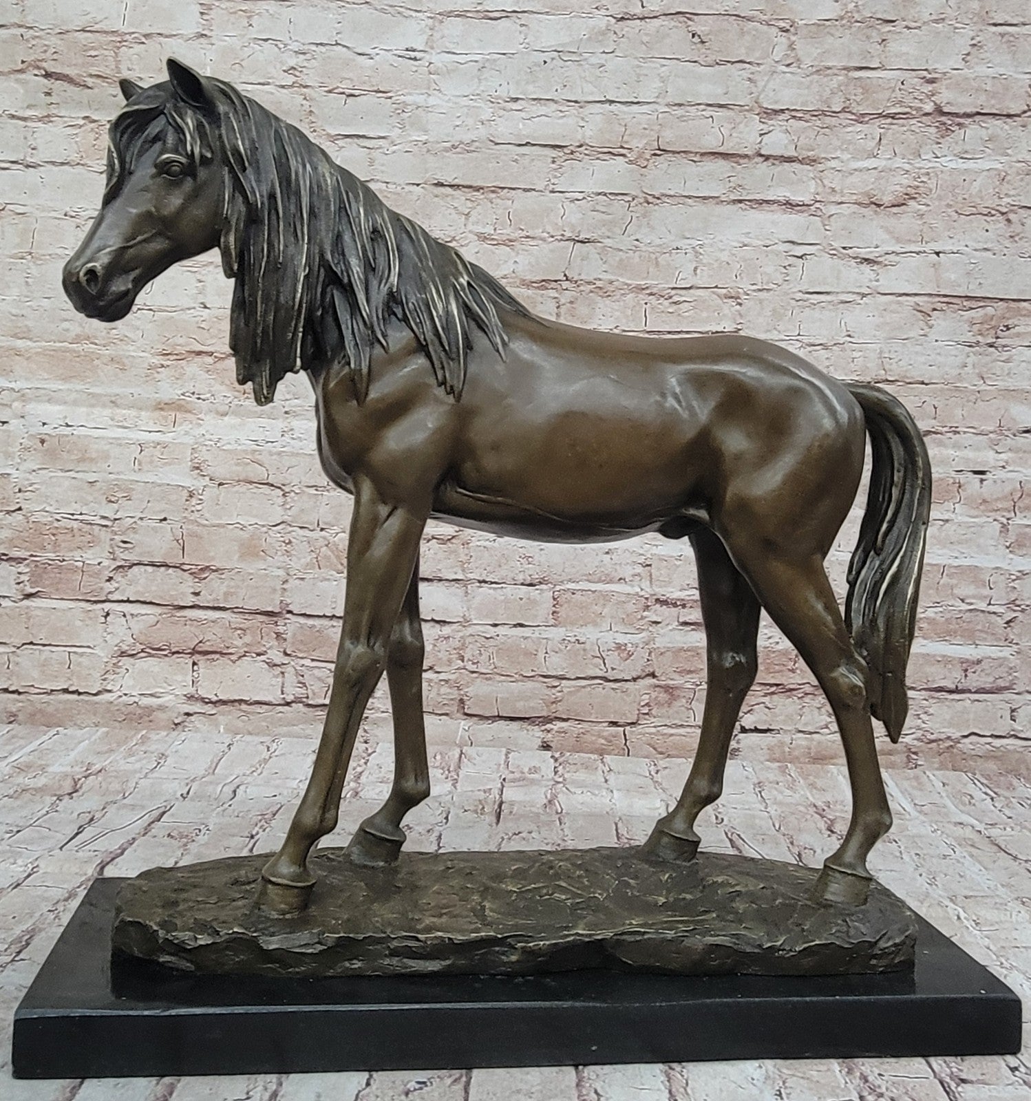 Collectible Hot Cast Handcrafted Horse Stallion Bronze Sculpture Extra Large Art