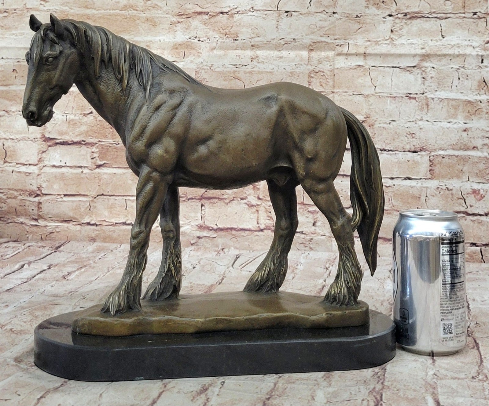 Buy the Handcrafted Bronze “American Draft Bred Show Horse” Sculpture – Signed by French Artist Milo, Elegant Equestrian Décor on Sale