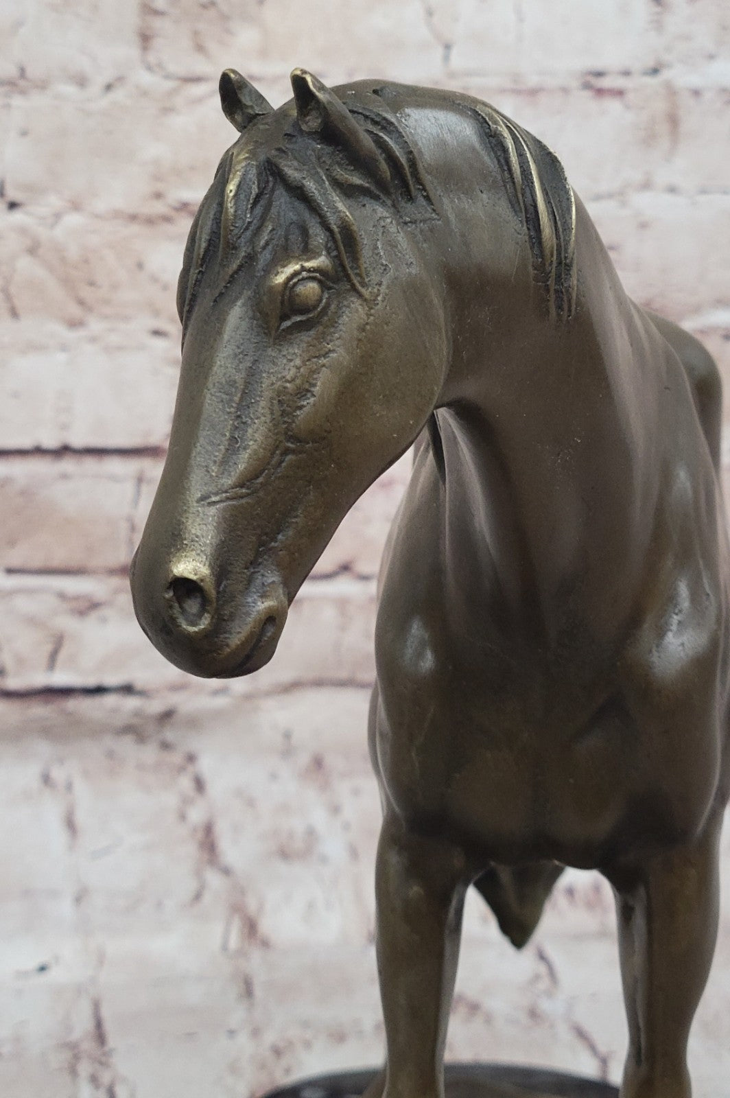 Large 13 Lbs Mene Racing Horse Stallion Bronze SCulpture Hot Cast Figure Decor