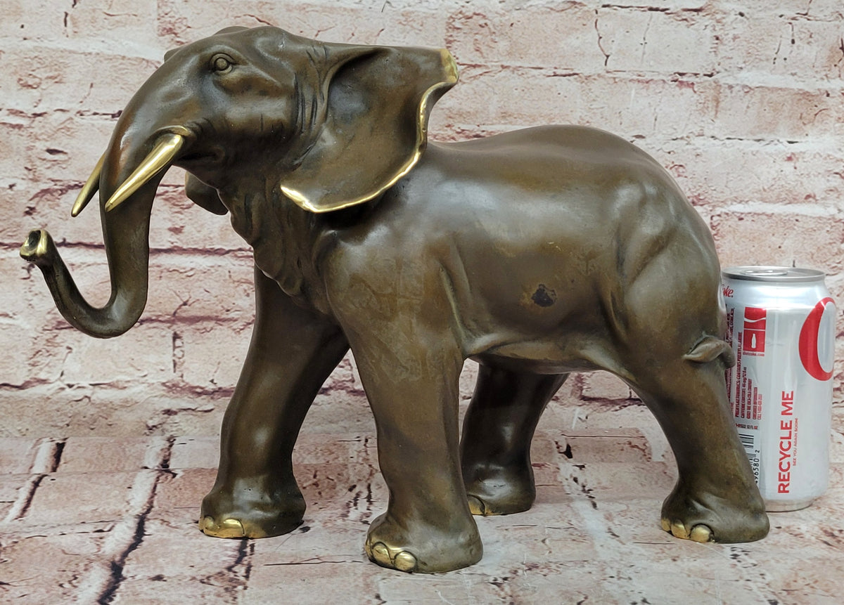Art Deco Wildlife Elephant by Barye Bronze Hot Cast Art