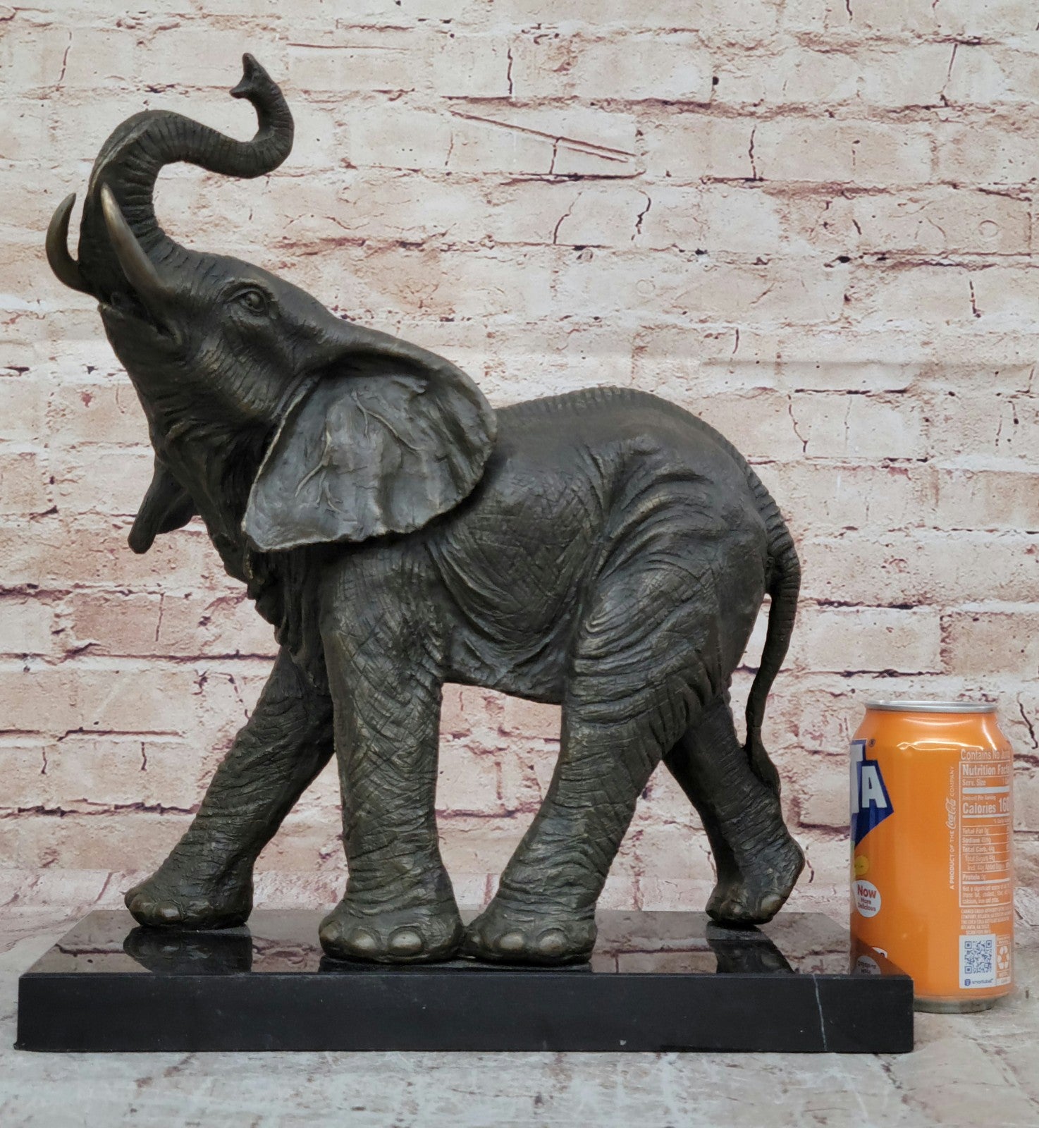 Cubism Inspired Elephant Sculpture: Barye Signed Bronze Statue for Home Decor