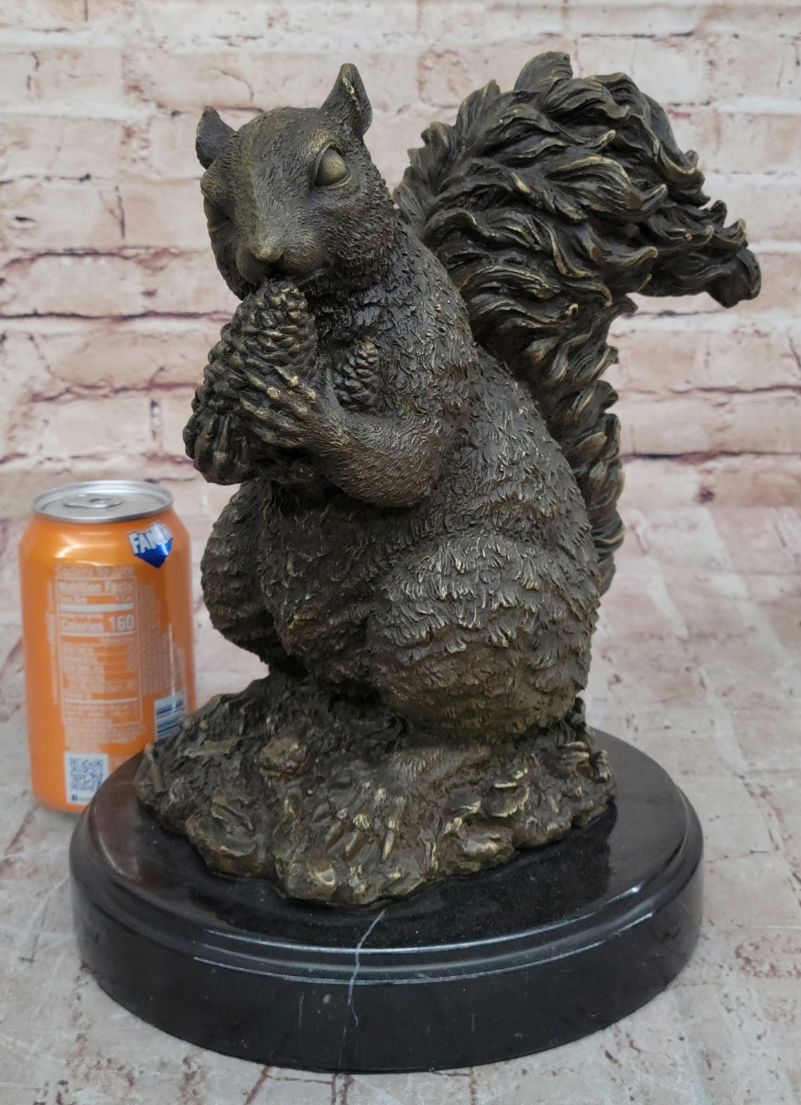 Handmade Bronze Squirrel Figurine | Sculpture Statue with Exquisite Detailing
