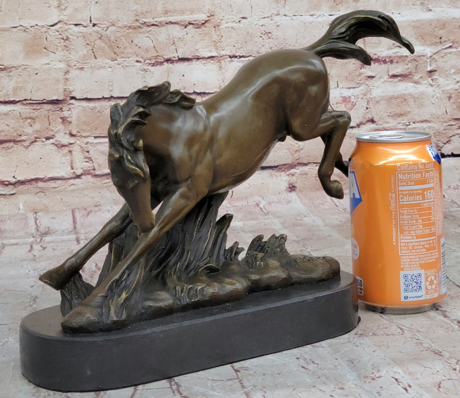 Signed Original Fisher Art: Graceful Wild Horse Bronze Sculpture Hand Made