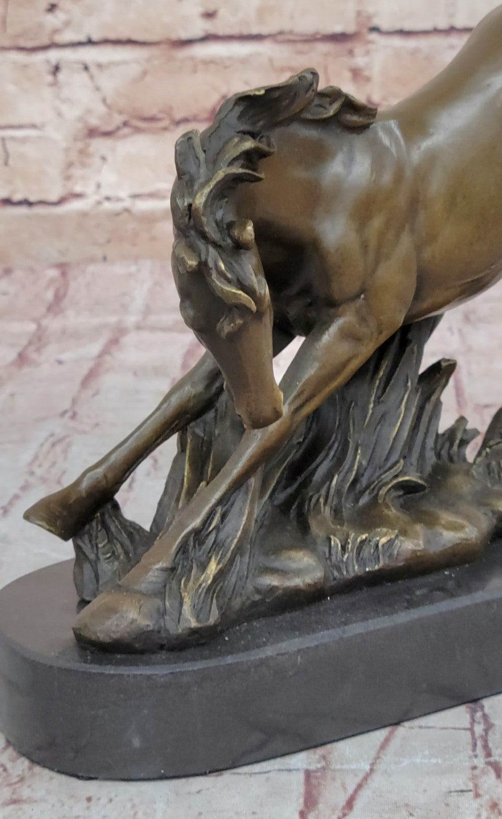 Signed Original Fisher Art: Graceful Wild Horse Bronze Sculpture Hand Made