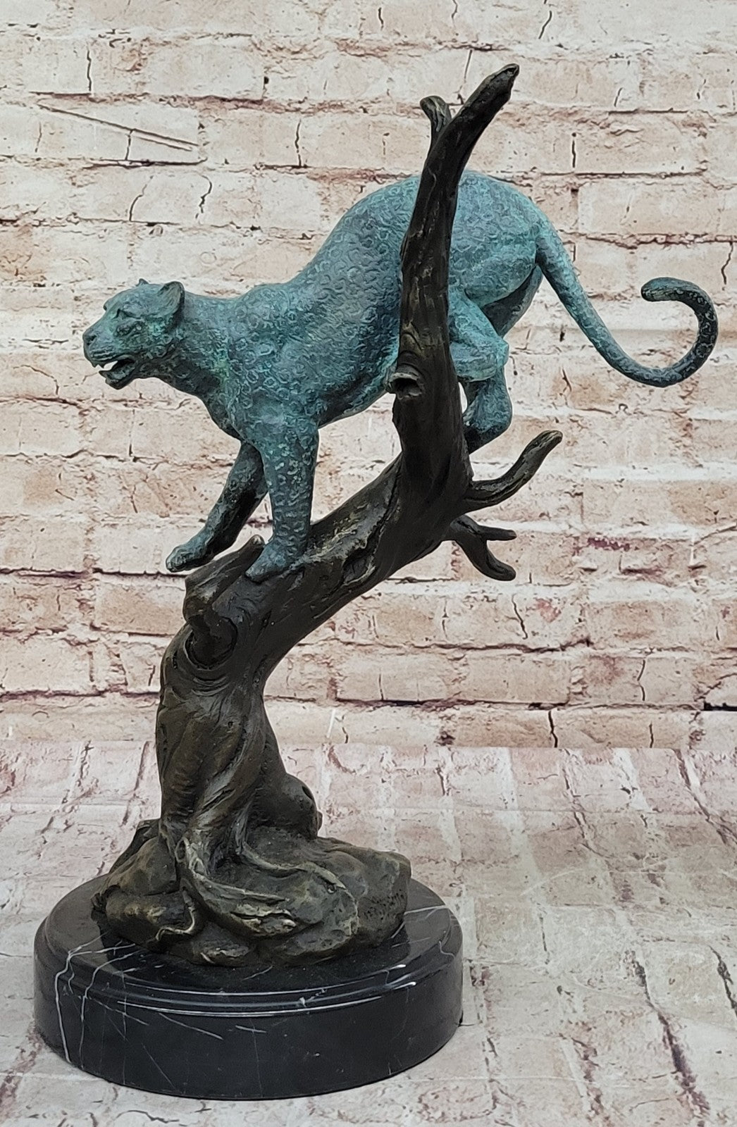 Williams` Detailed Bronze Mountain Lion Sculpture: Signed Original Fine Artwork Statue