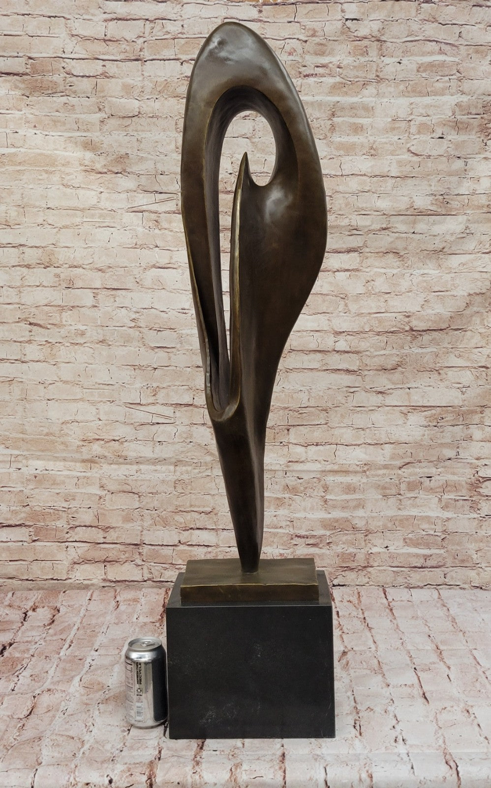 Limited Edition Bronze Sculpture Statue by Aldo Vitaleh Mid Century Abstract Decor