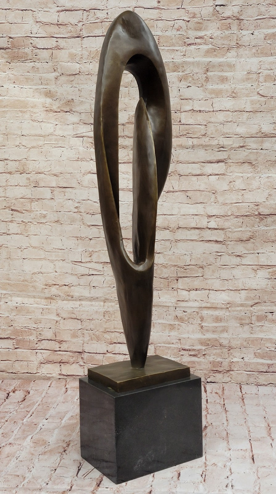 Limited Edition Bronze Sculpture Statue by Aldo Vitaleh Mid Century Abstract Decor