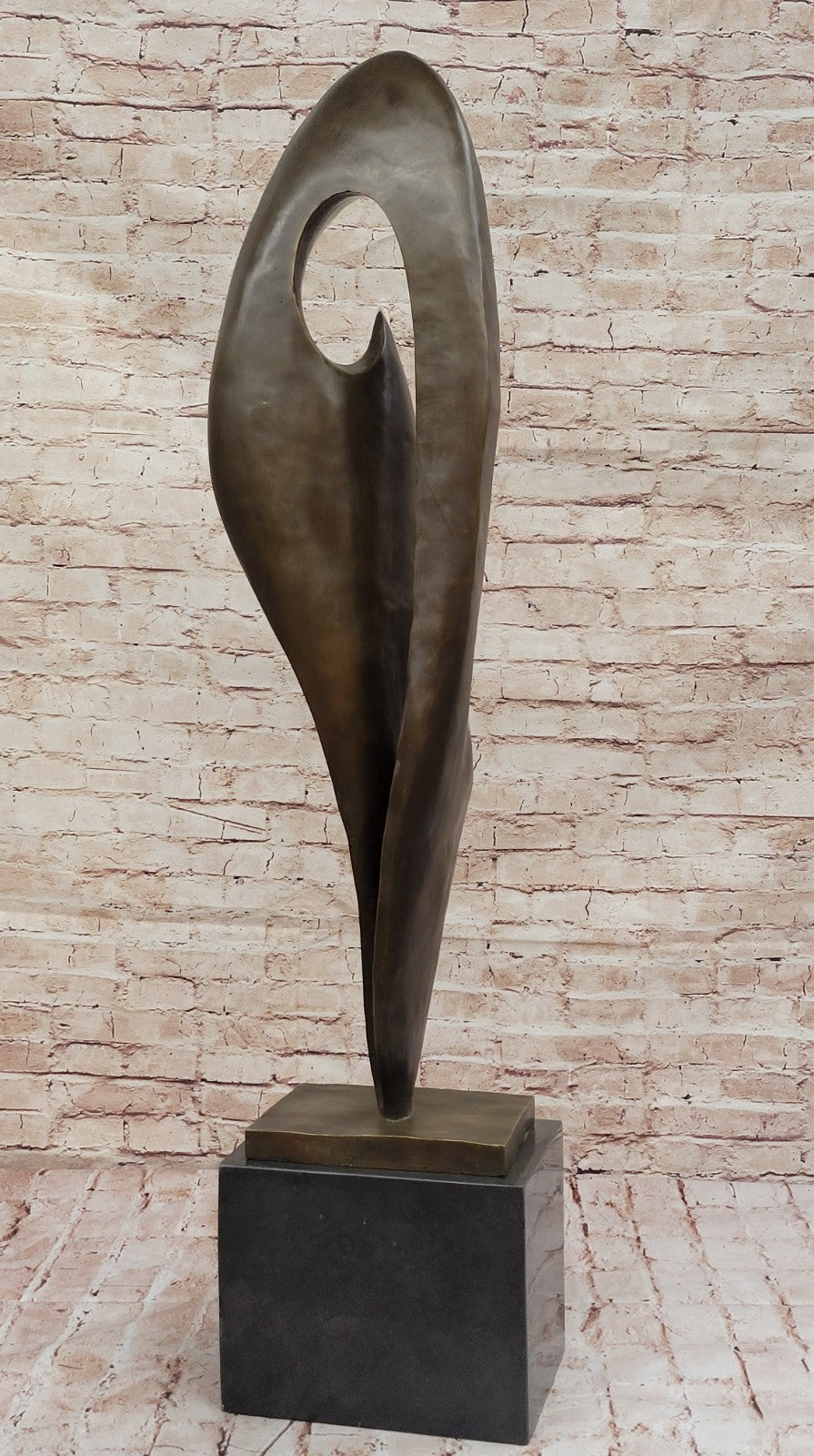 Limited Edition Bronze Sculpture Statue by Aldo Vitaleh Mid Century Abstract Decor