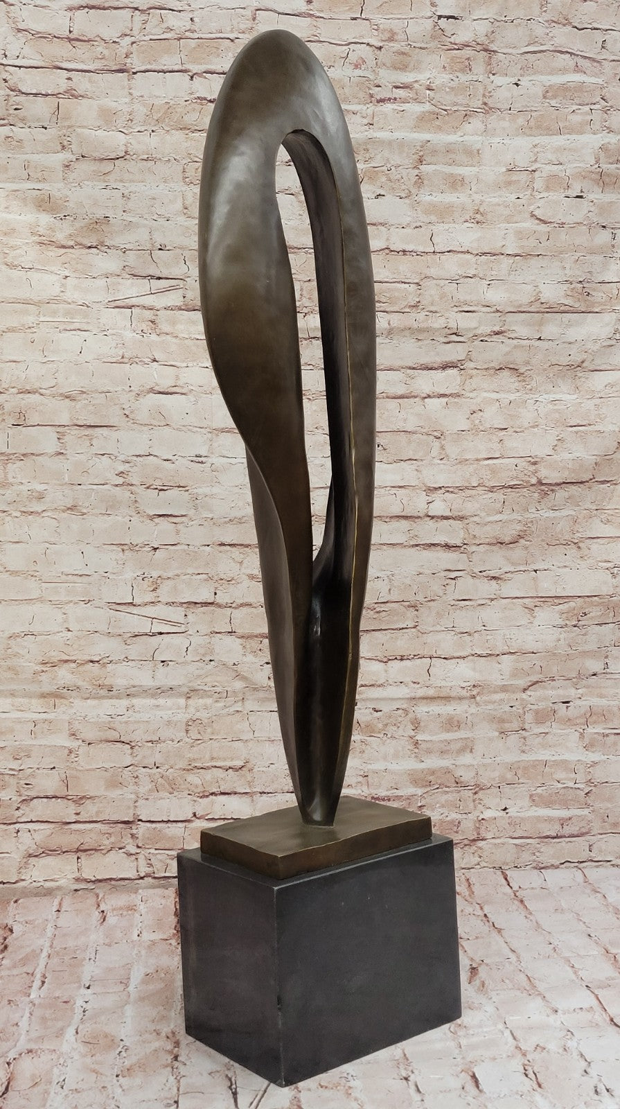 Limited Edition Bronze Sculpture Statue by Aldo Vitaleh Mid Century Abstract Decor