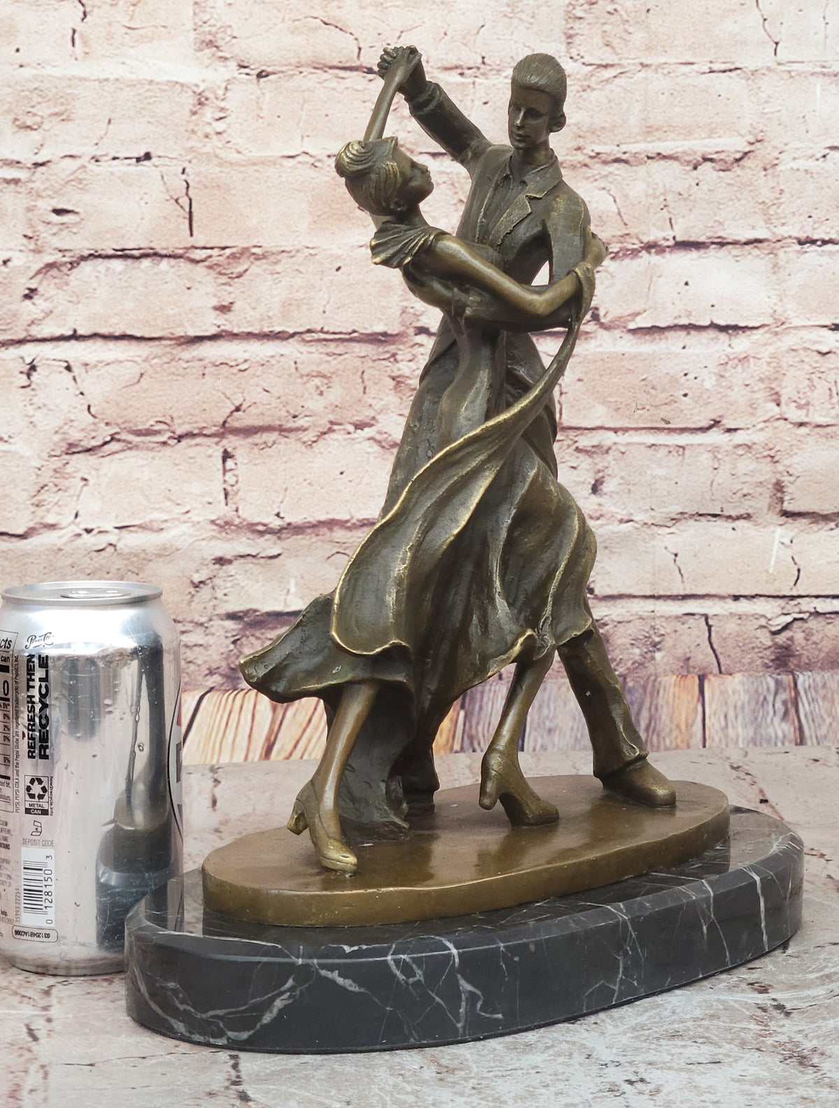 Argentine Tango Couple Dancers Dancing Large Sculpture Hot Cast Bronze Gift
