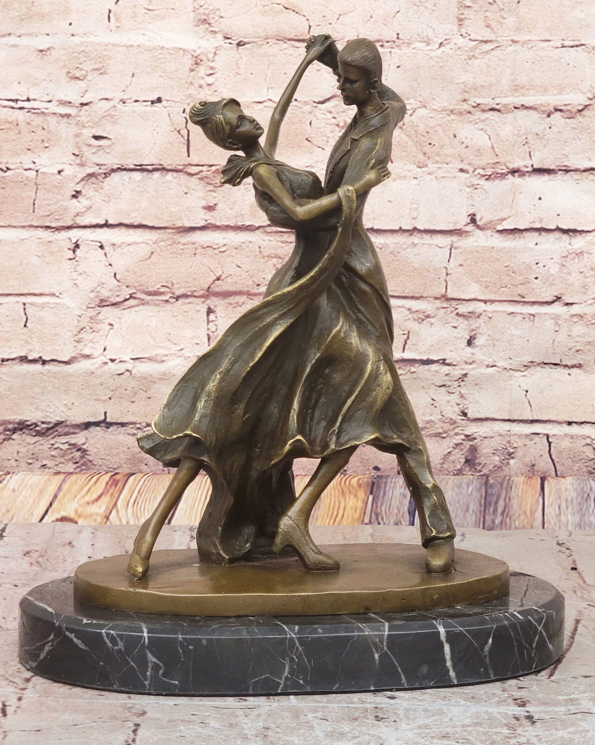 Argentine Tango Couple Dancers Dancing Large Sculpture Hot Cast Bronze Gift