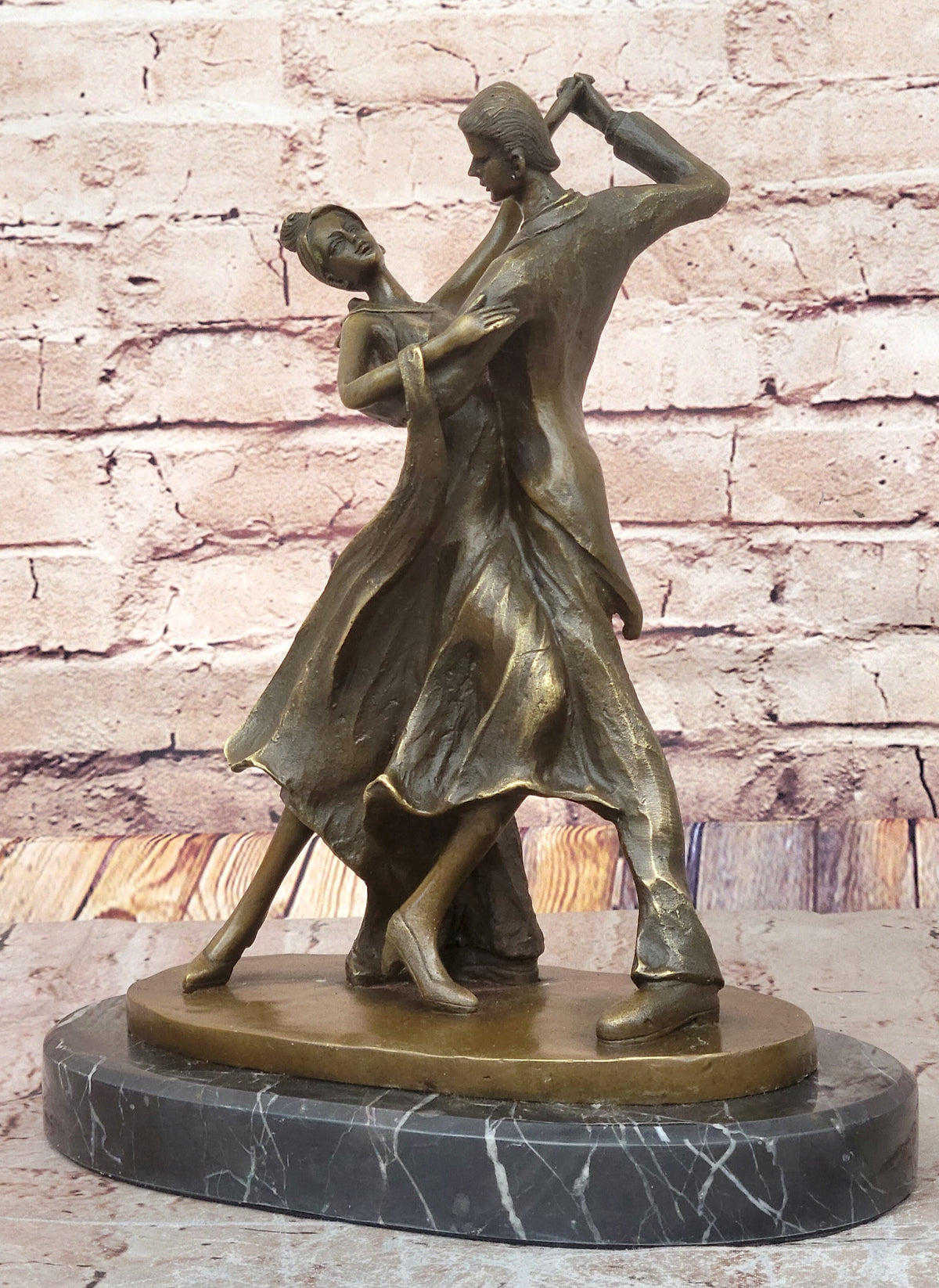 Argentine Tango Couple Dancers Dancing Large Sculpture Hot Cast Bronze Gift