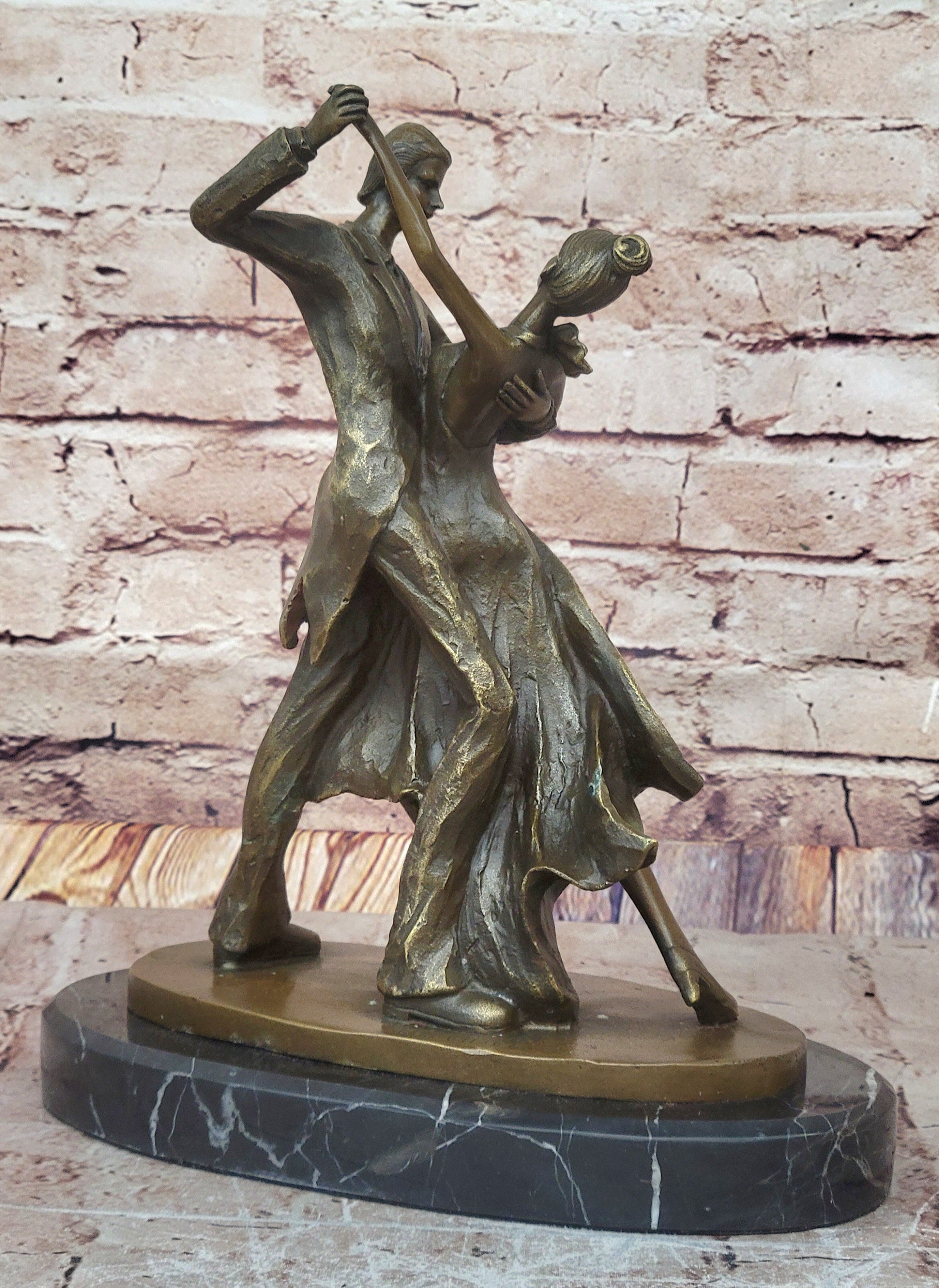 Argentine Tango Couple Dancers Dancing Large Sculpture Hot Cast Bronze Gift