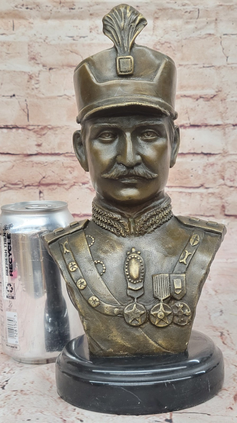 Bronze Sculpture Original Signed Artwork by Fisher Persia Iran Reza Shah Pahlavi