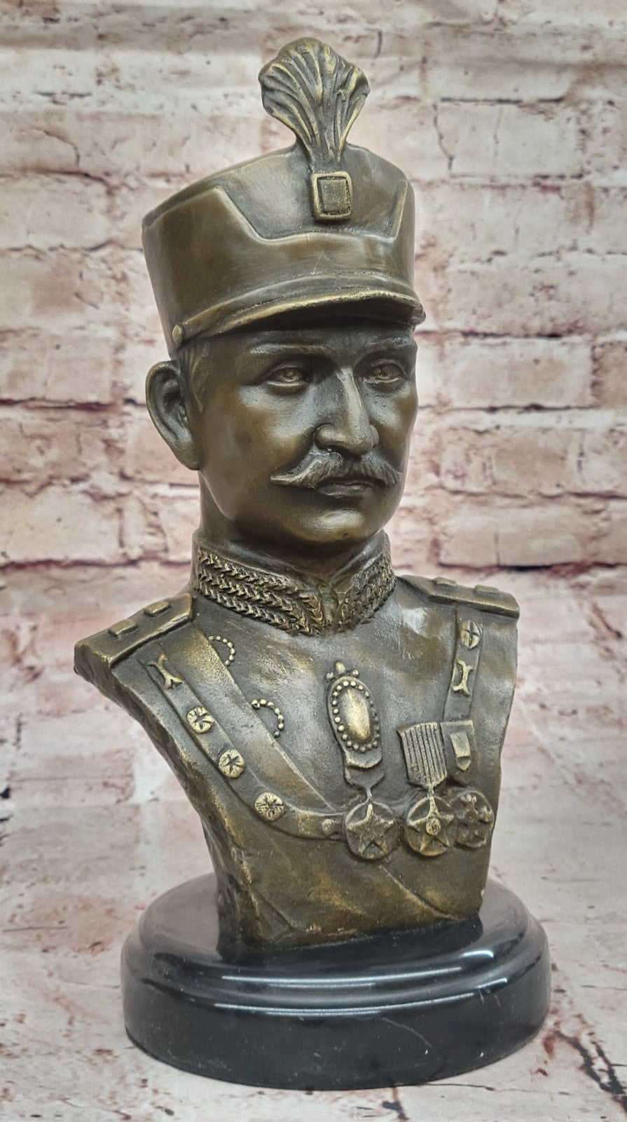 Bronze Sculpture Original Signed Artwork by Fisher Persia Iran Reza Shah Pahlavi