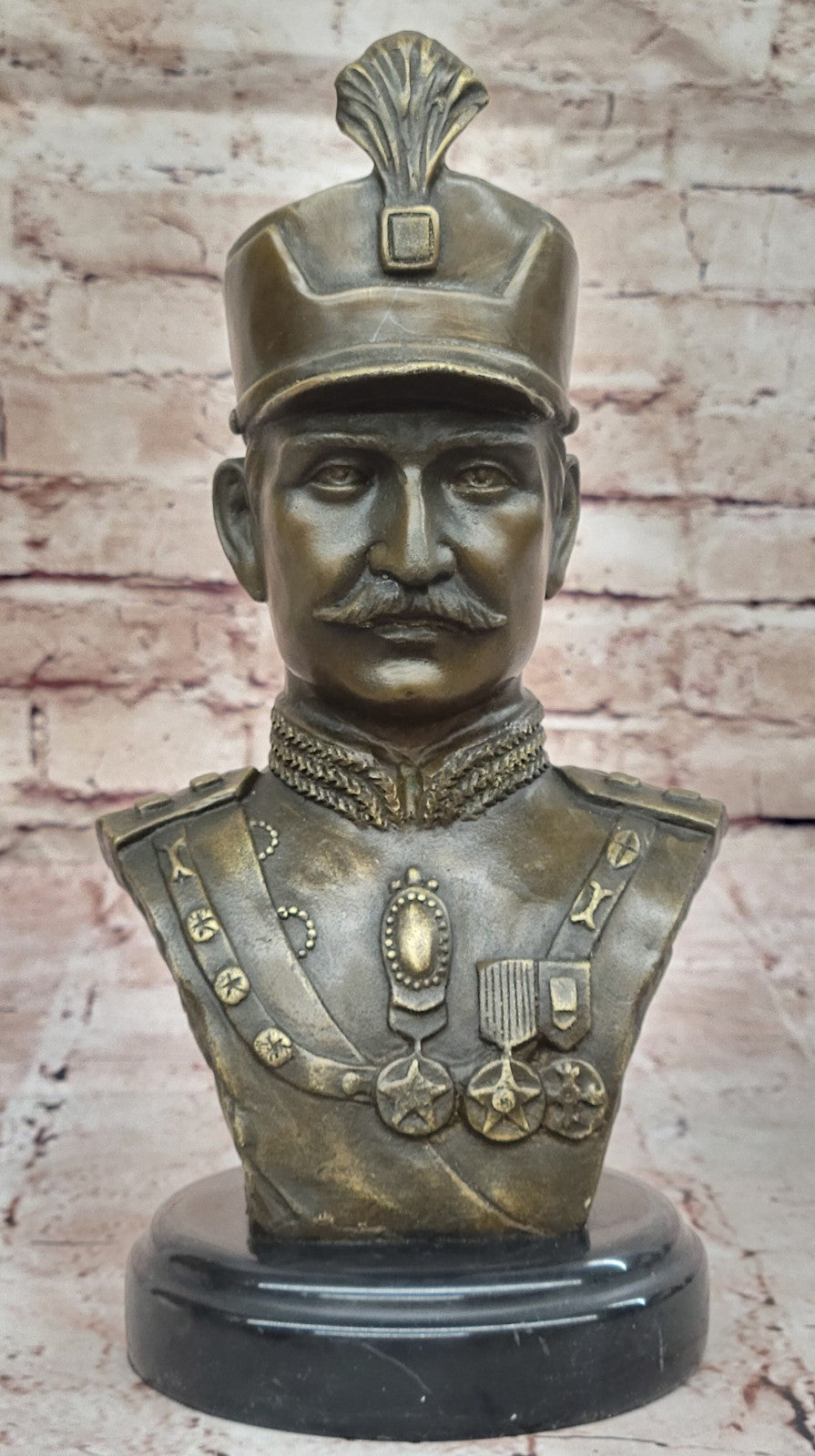 Bronze Sculpture Original Signed Artwork by Fisher Persia Iran Reza Shah Pahlavi